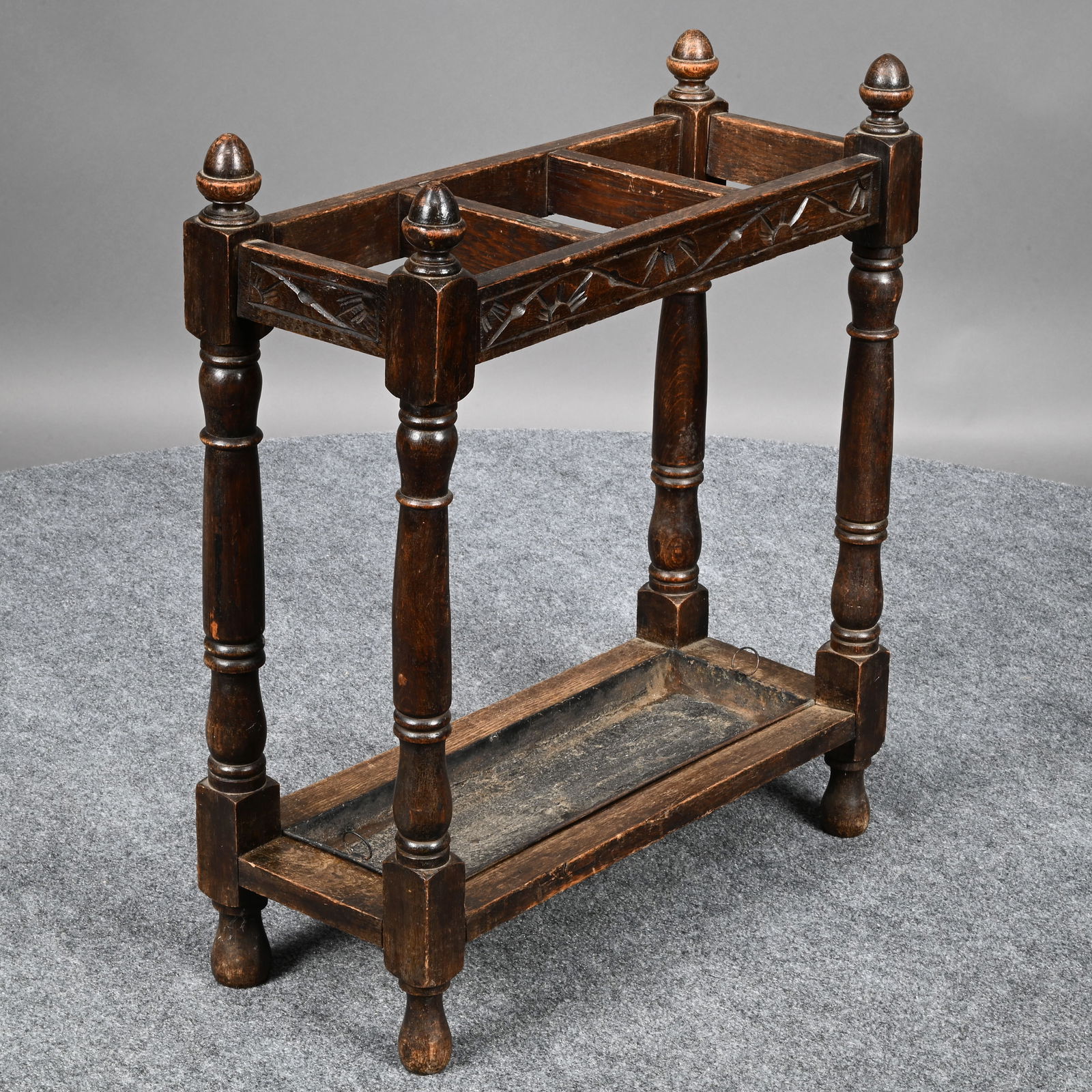 English Oak Cane or Umbrella Stand - 4