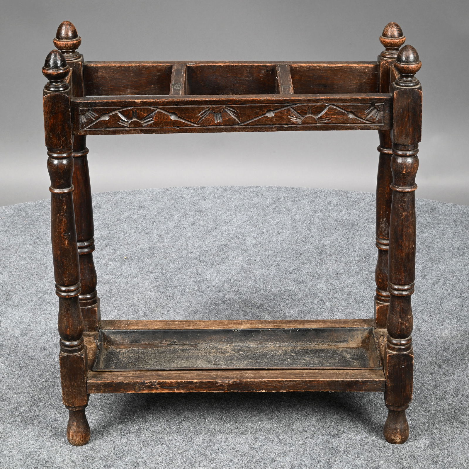 English Oak Cane or Umbrella Stand - 5