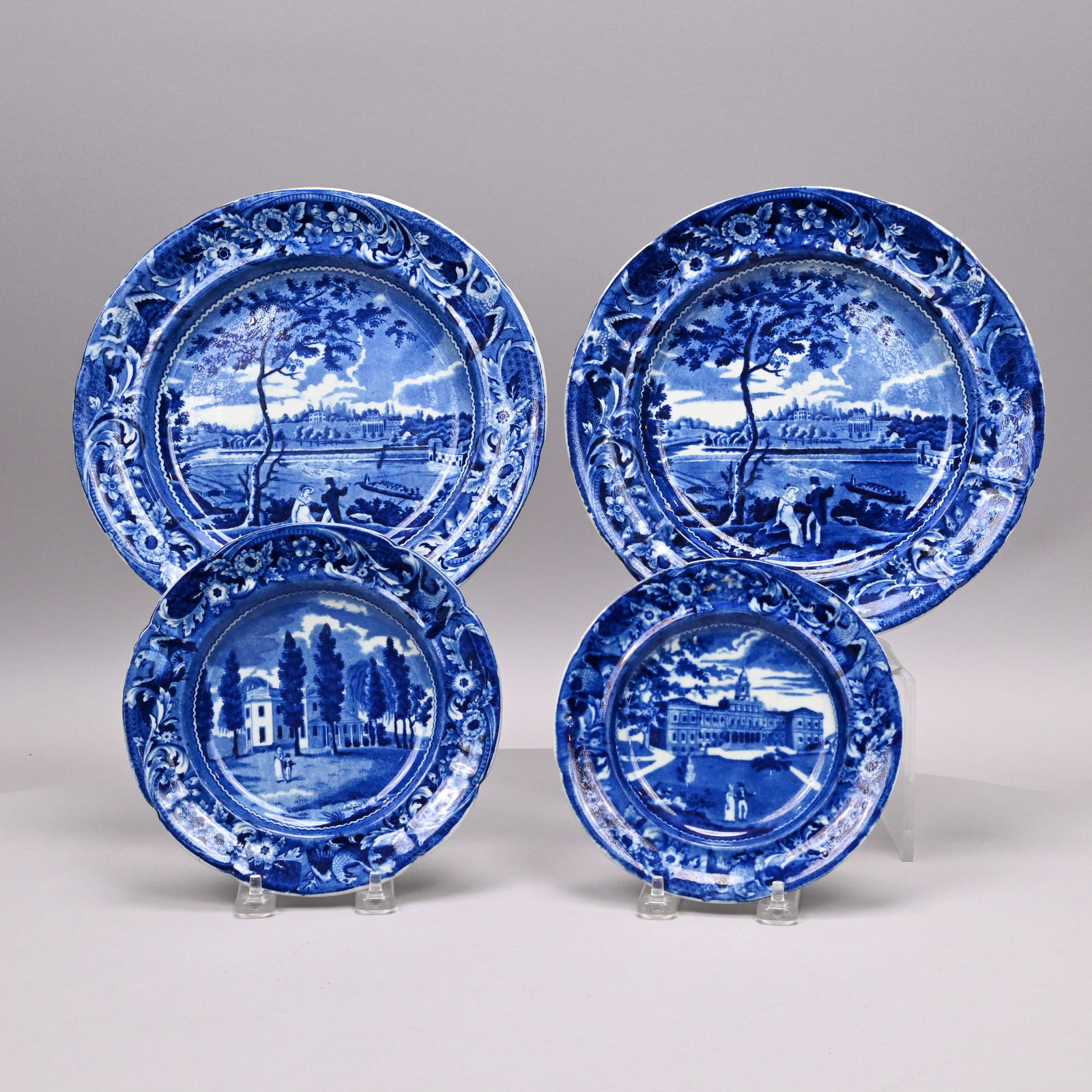 Spread Eagle Border Series, 4 Staffordshire Plates (1 of 9)