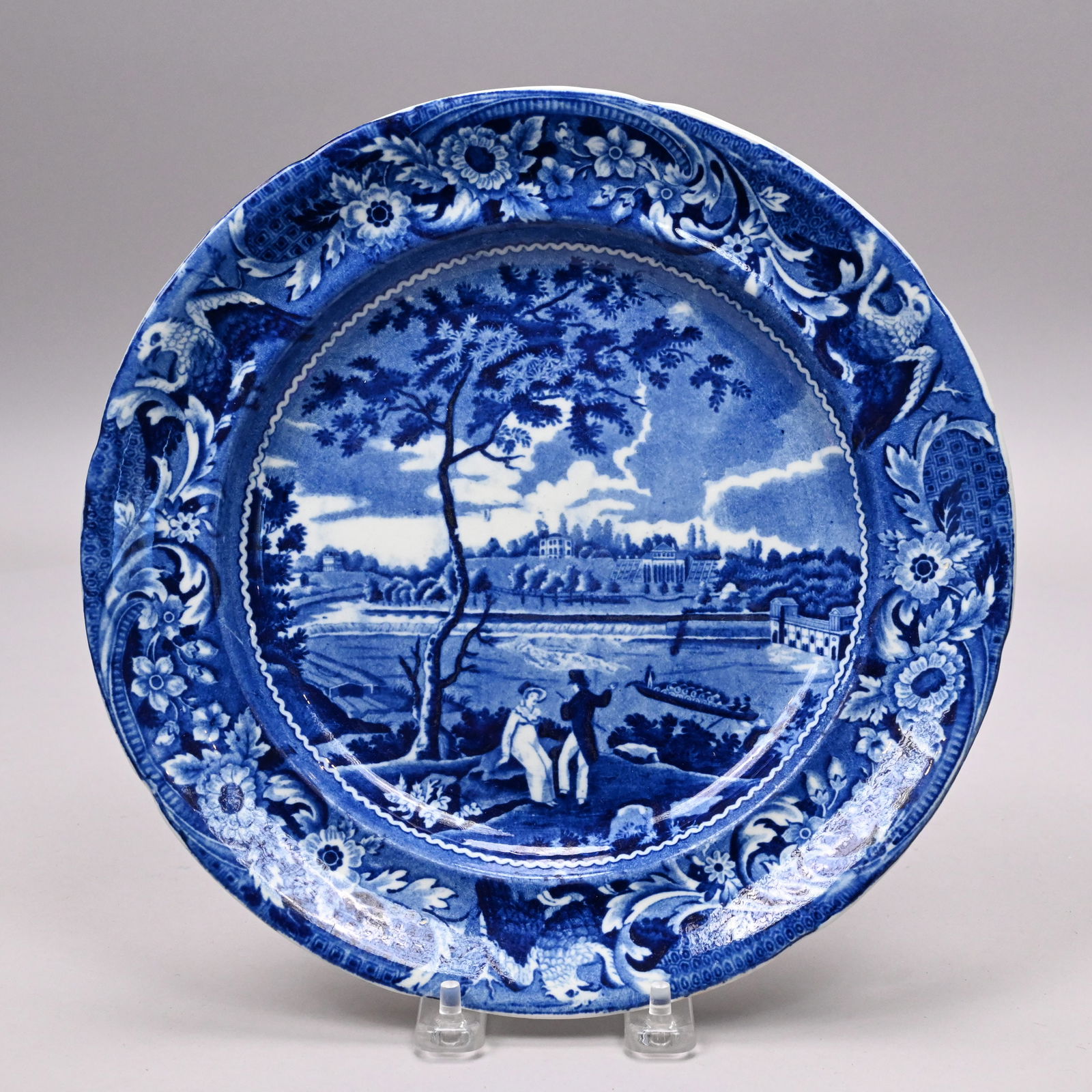 Spread Eagle Border Series, 4 Staffordshire Plates - 2