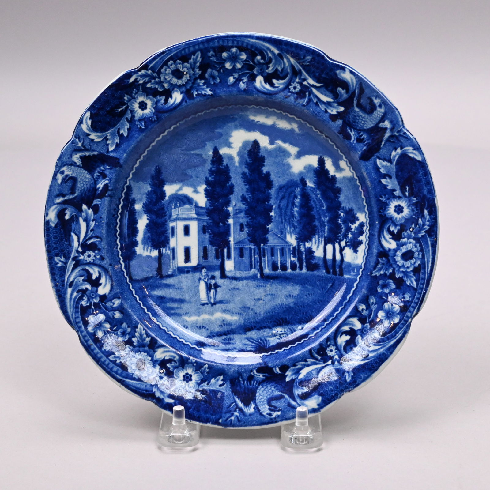 Spread Eagle Border Series, 4 Staffordshire Plates - 6