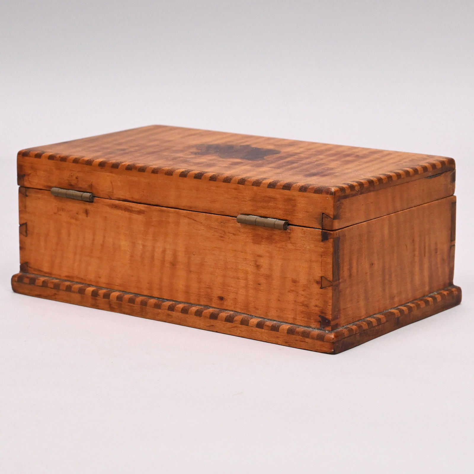 Two New England Maple Document Boxes, 19th Century - 12