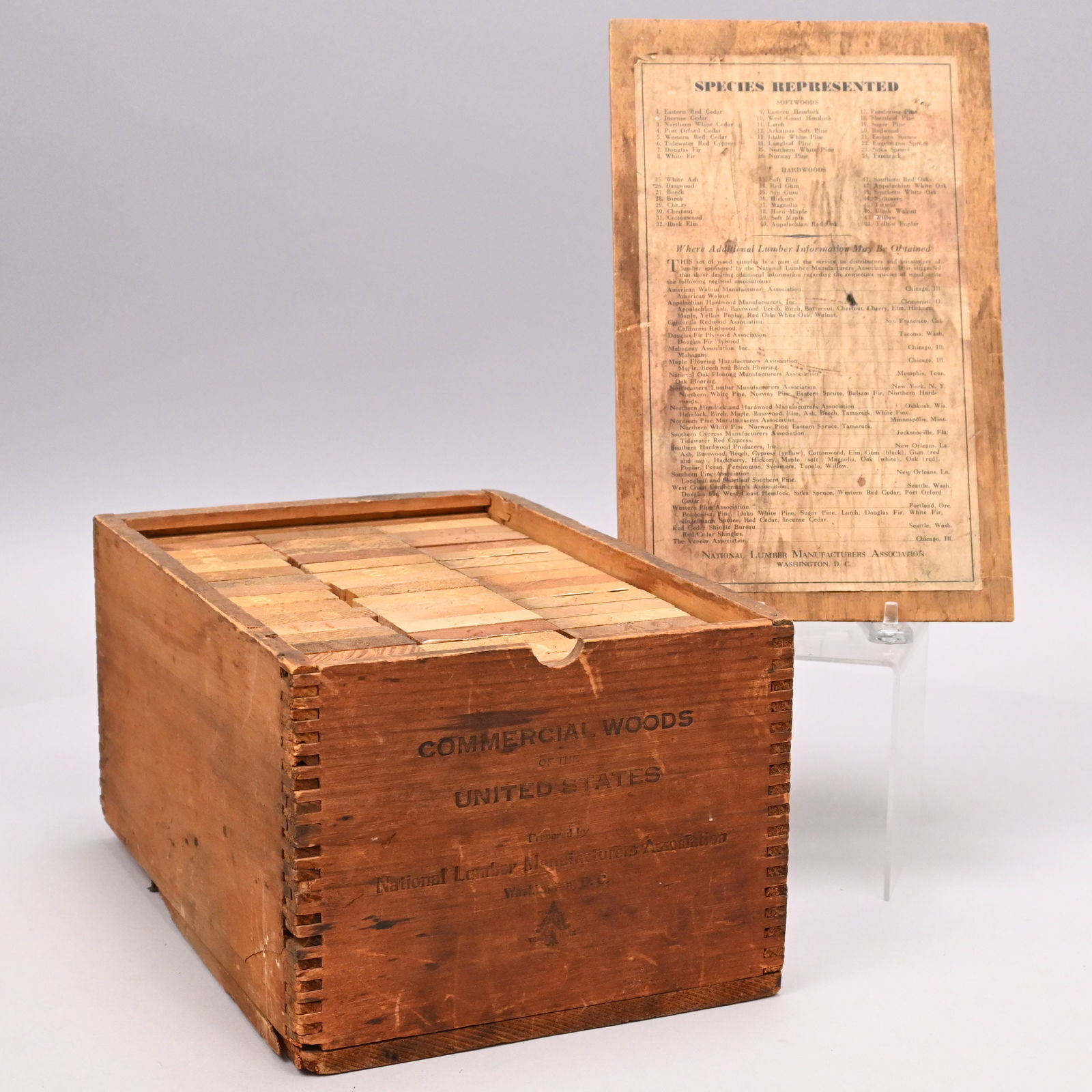 National Lumber Mfg. Ass. BoxedSet of Wood Samples (1 of 11)