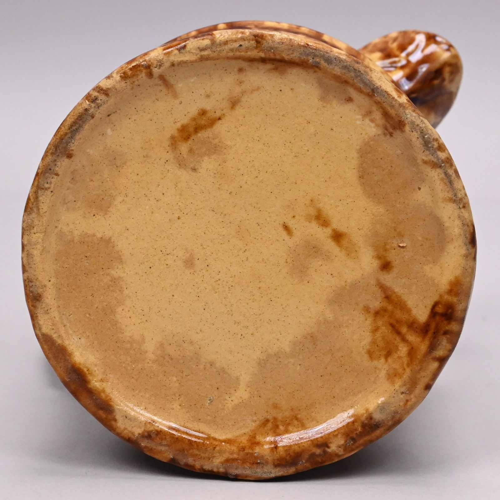 Two Rockingham-Glazed Yellow Ware Pitchers - 13