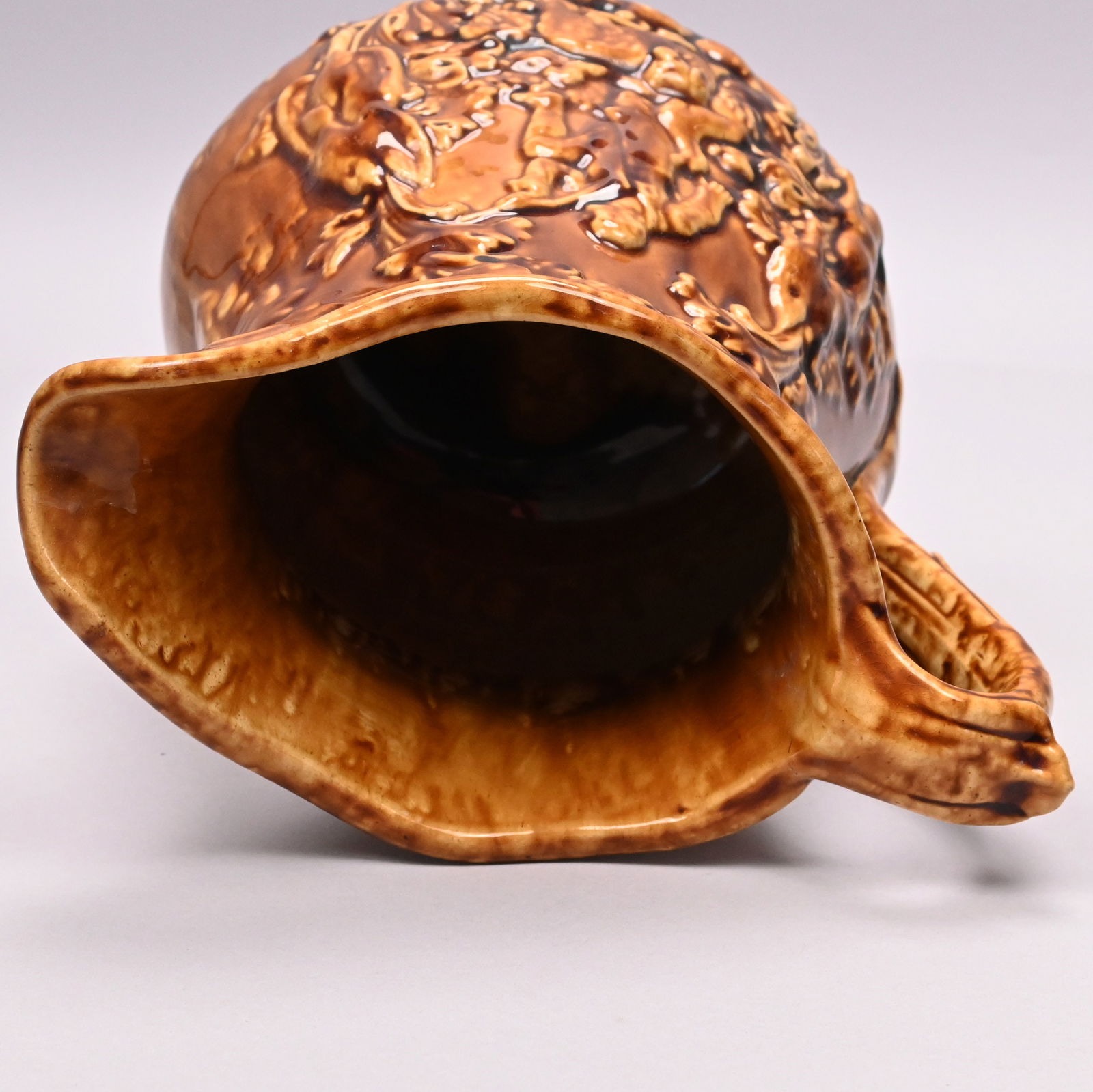 Two Rockingham-Glazed Yellow Ware Pitchers - 6