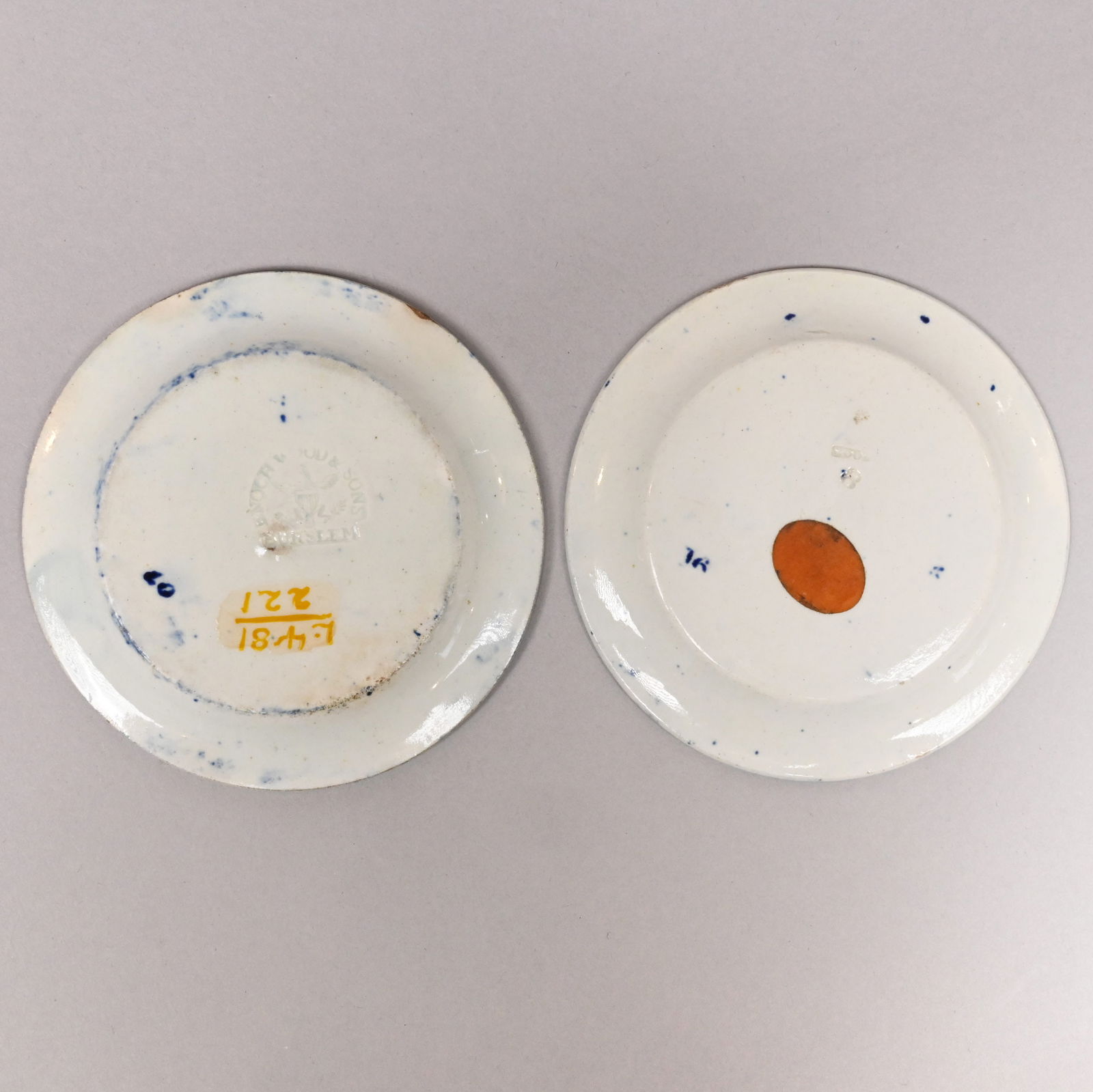 Five Staffordshire Transfer-Printed Cup Plates - 5