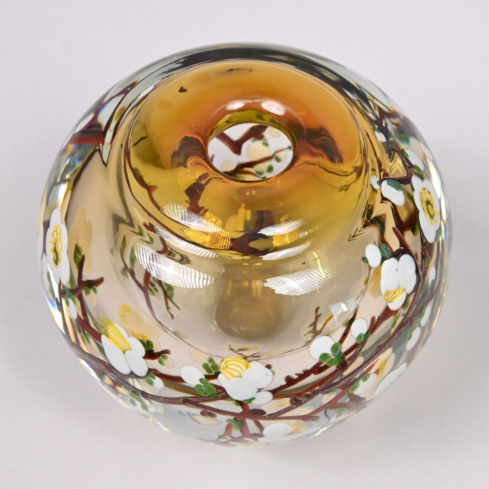 Heilman-Roessler "Plum" Studio Paperweight Vase - 5