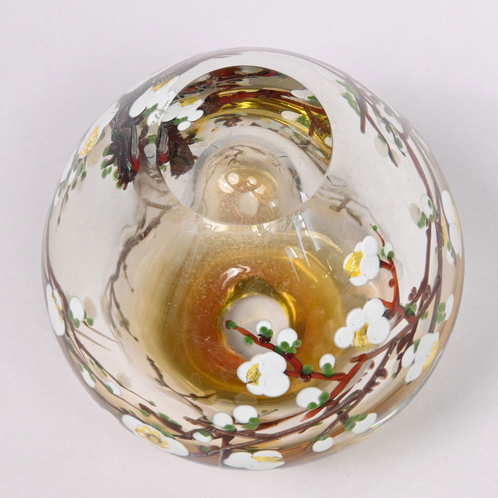 Heilman-Roessler "Plum" Studio Paperweight Vase - 6