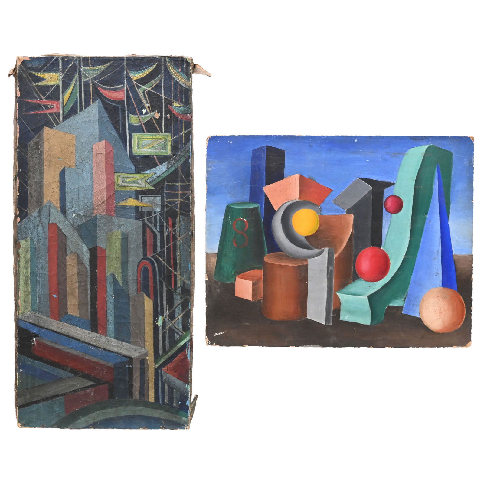 Two Early 20th Century Abstract Paintings (1 of 6)