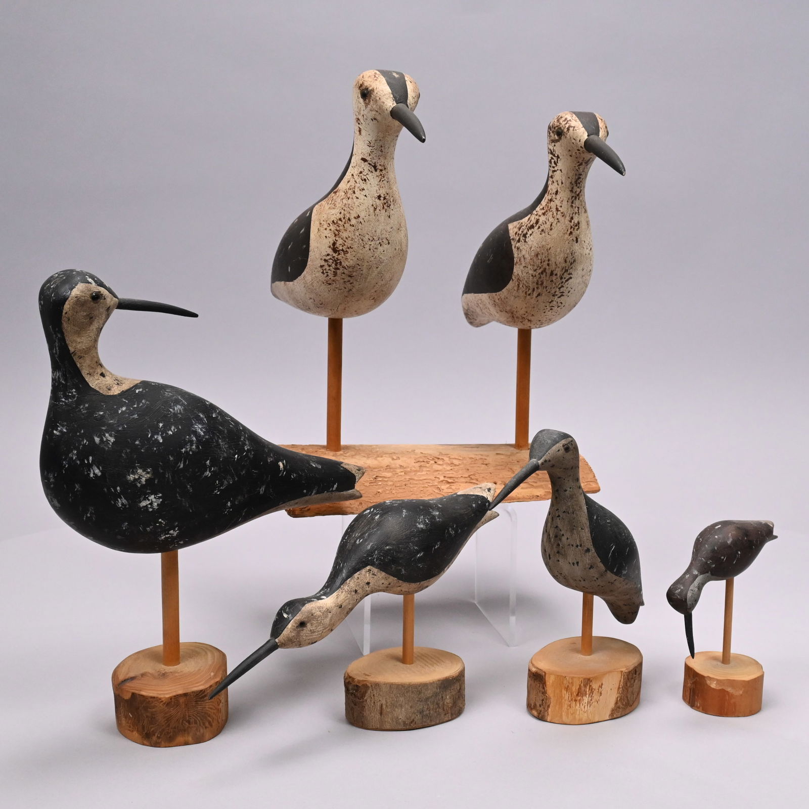 Samuel Stevens - Four Shorebird Decoys & Another (1 of 14)