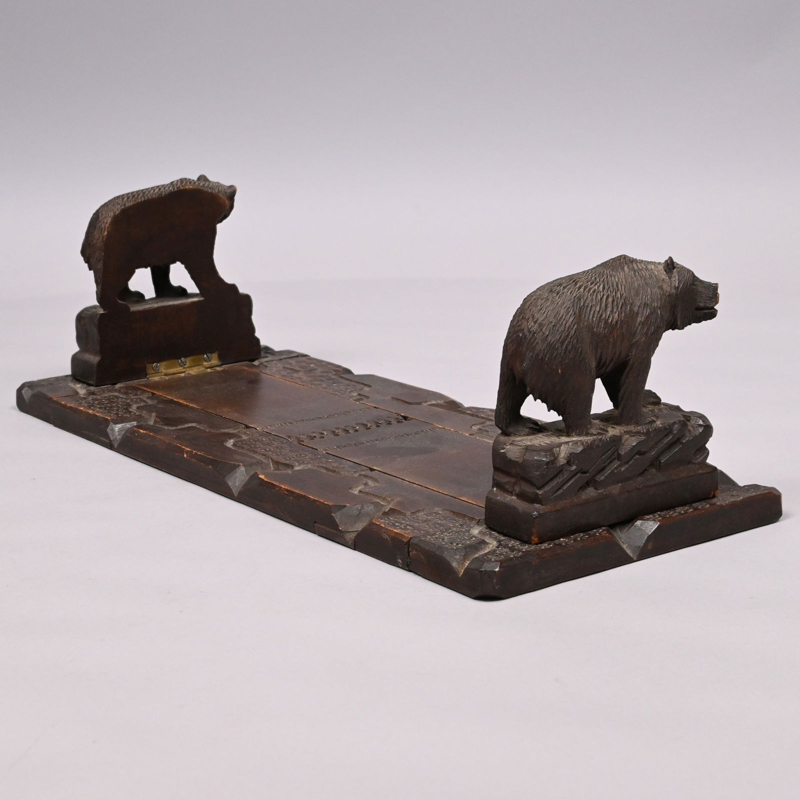 German Black Forest Carved Expandable Bookshelf (1 of 11)