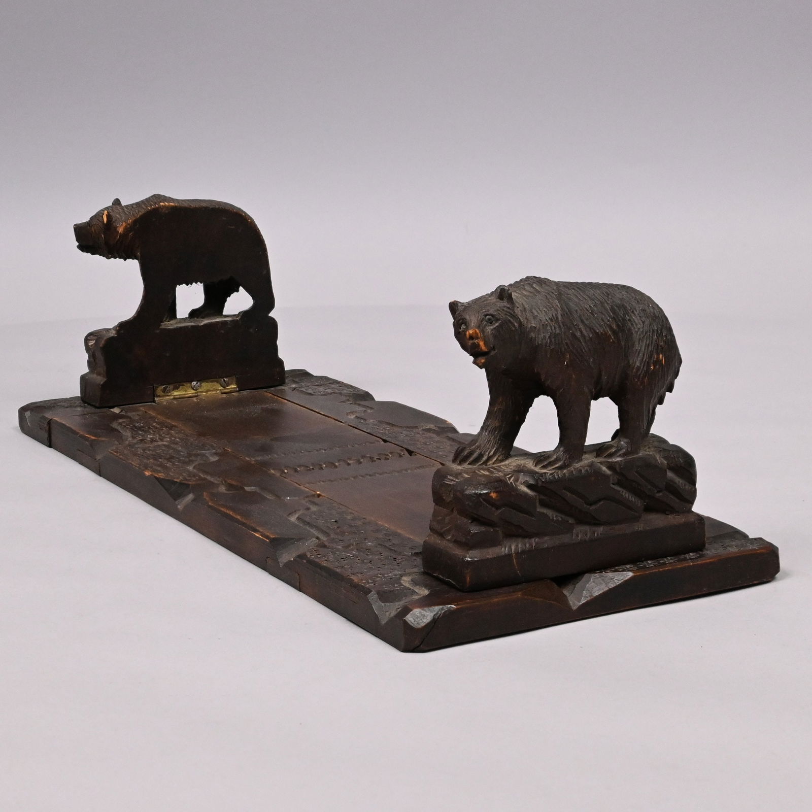 German Black Forest Carved Expandable Bookshelf - 4