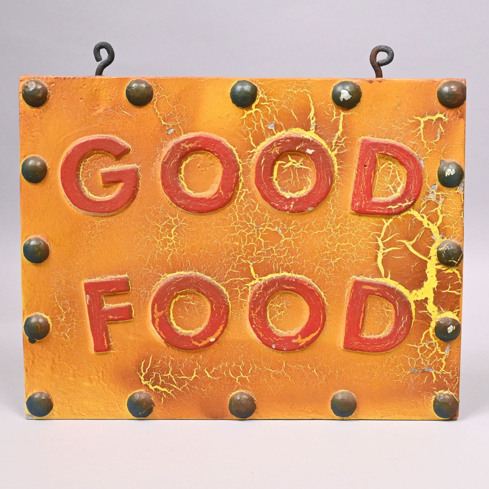 American Painted Zinc "GOOD FOOD" Restaurant Sign (1 of 2)
