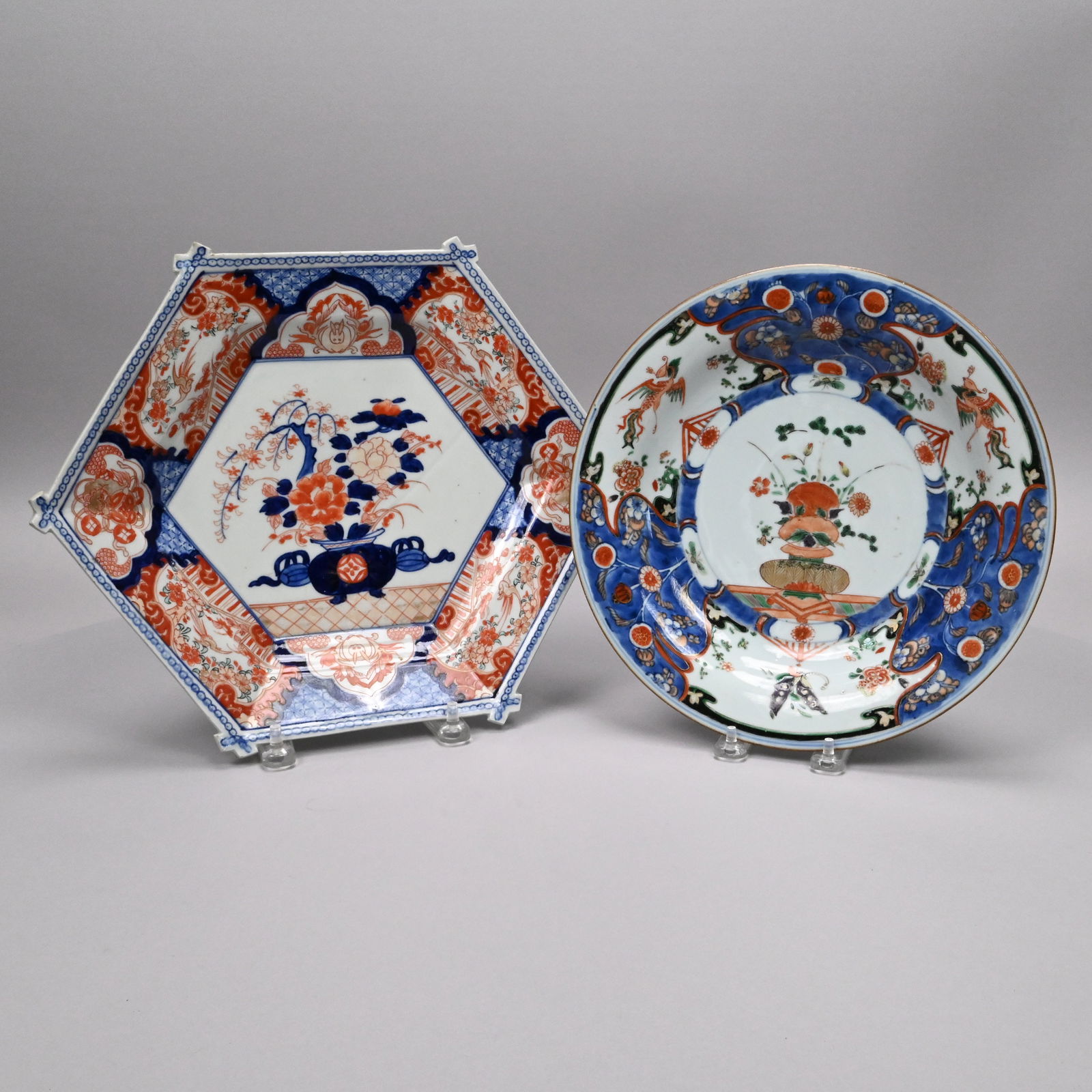 Chinese Verte Imari Dish & a Japanese Imari Tray (1 of 5)