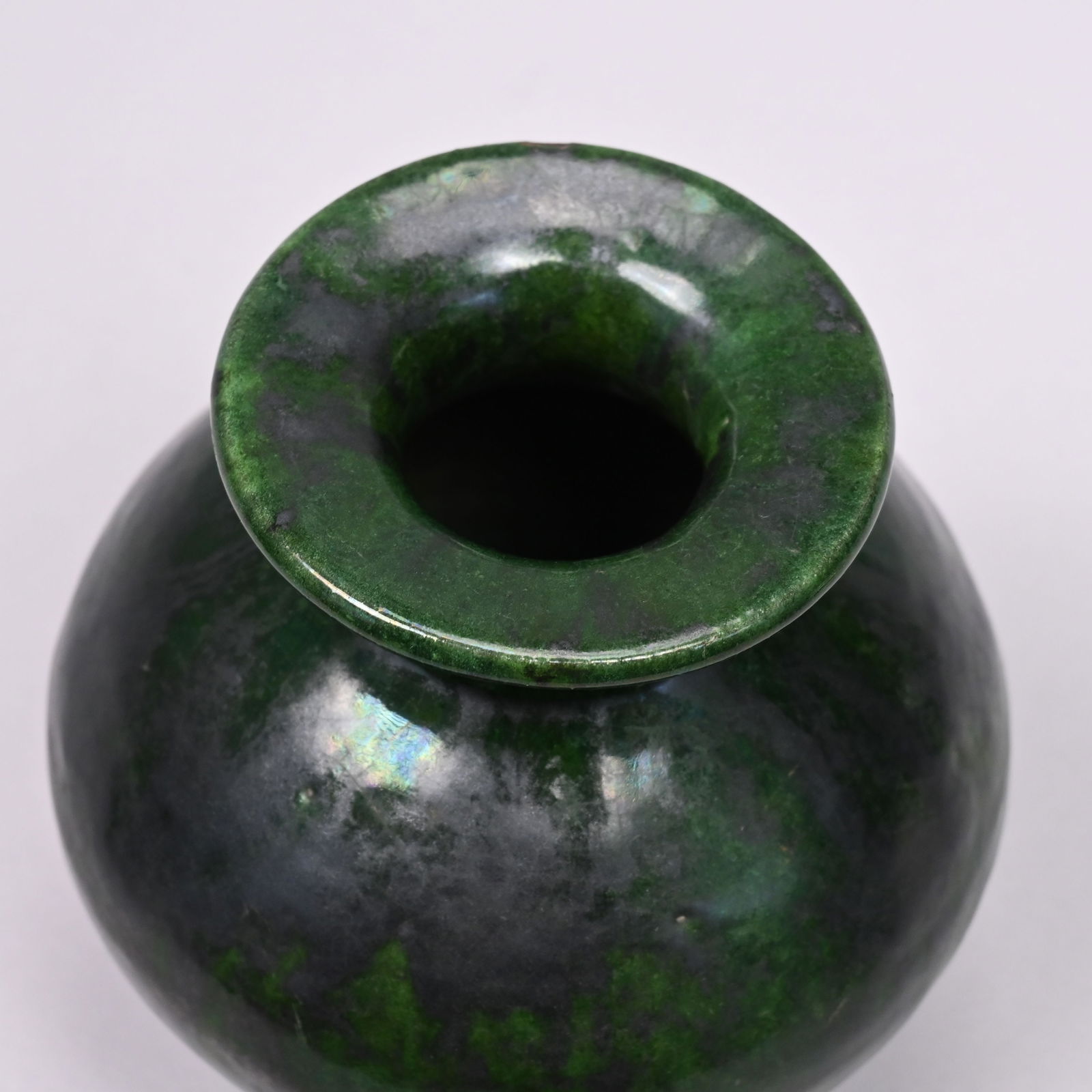 Five Chinese Glazed Earthenware Vases and a Censer - 12