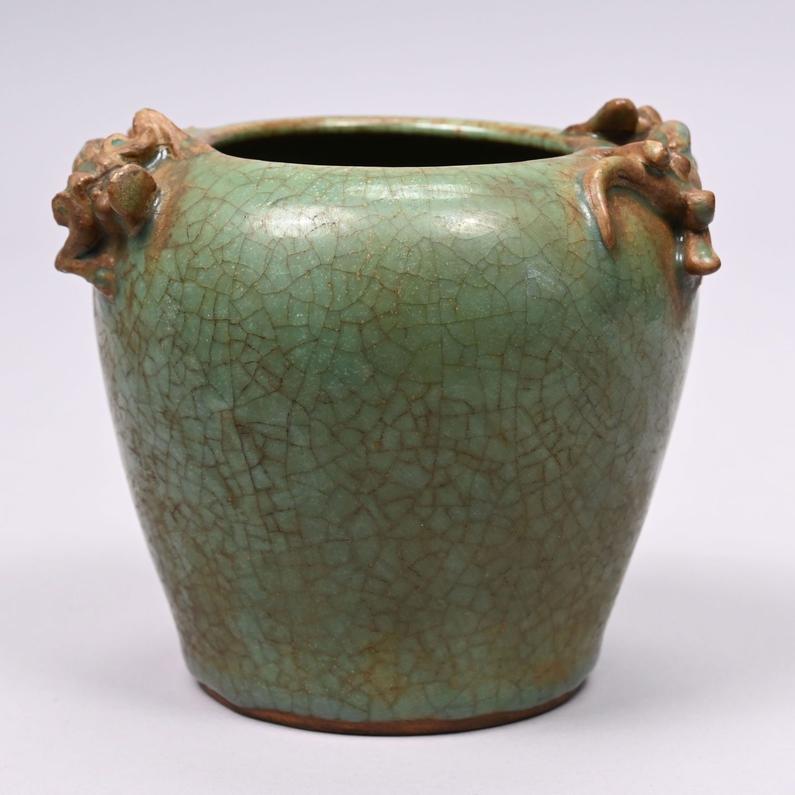 Five Chinese Glazed Earthenware Vases and a Censer - 8