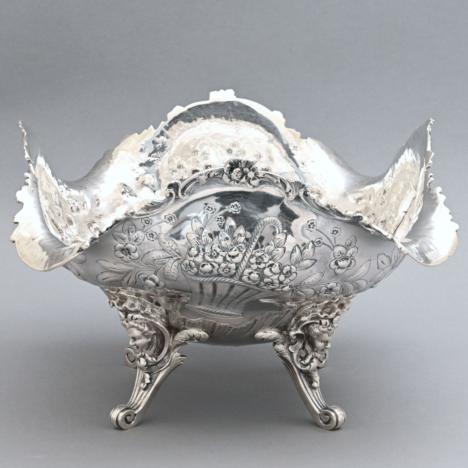 French Silver Center Basket - 4