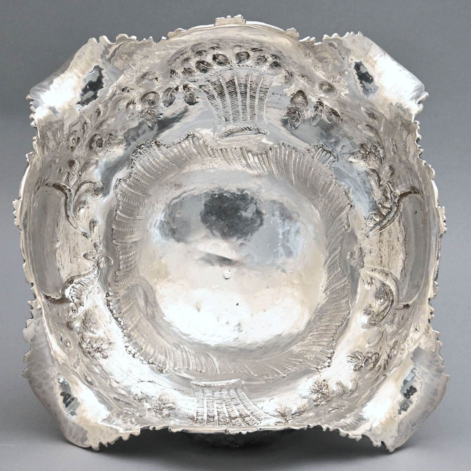French Silver Center Basket - 5