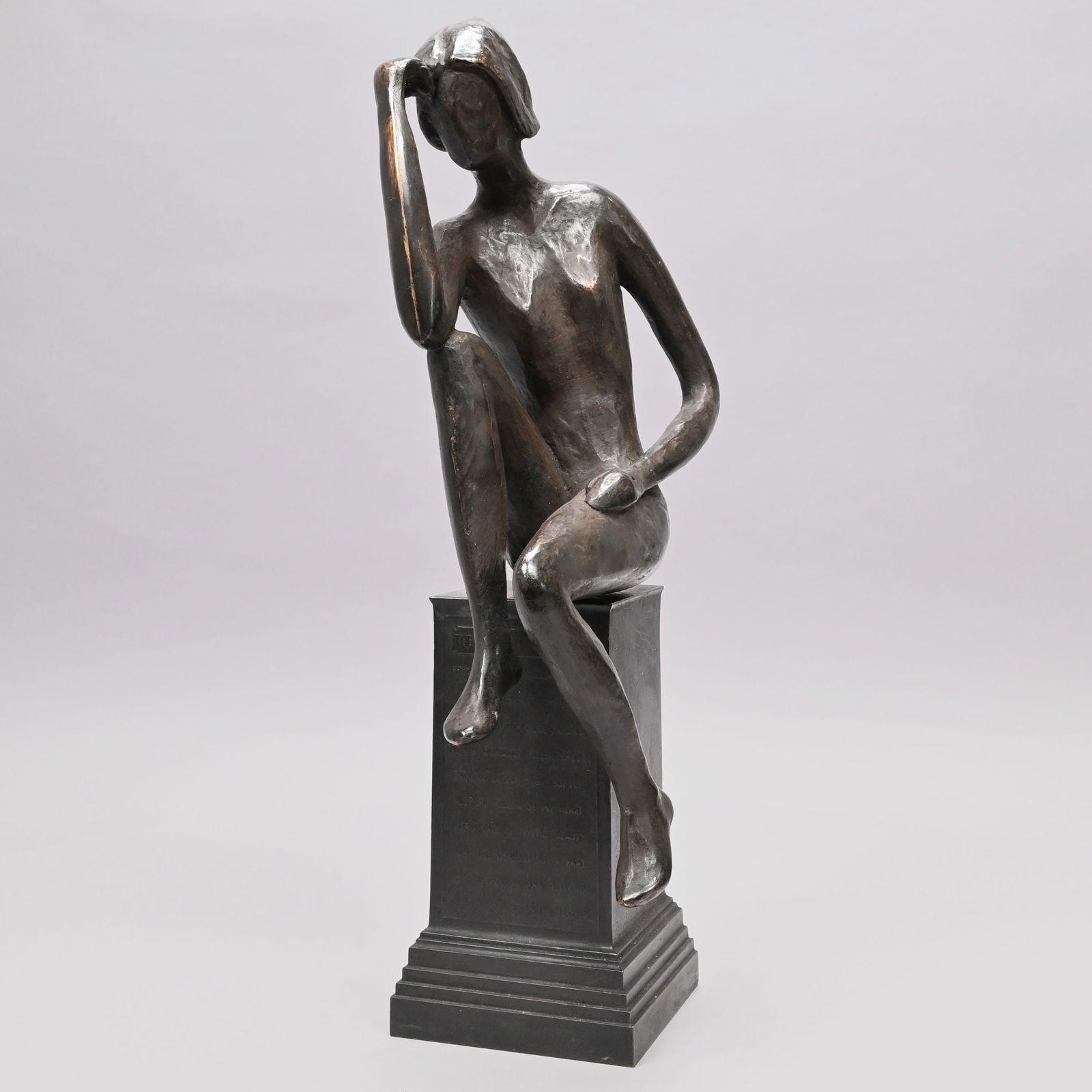 Bronze Figure of a Woman, Pedestal by Emil Fuchs (1 of 7)
