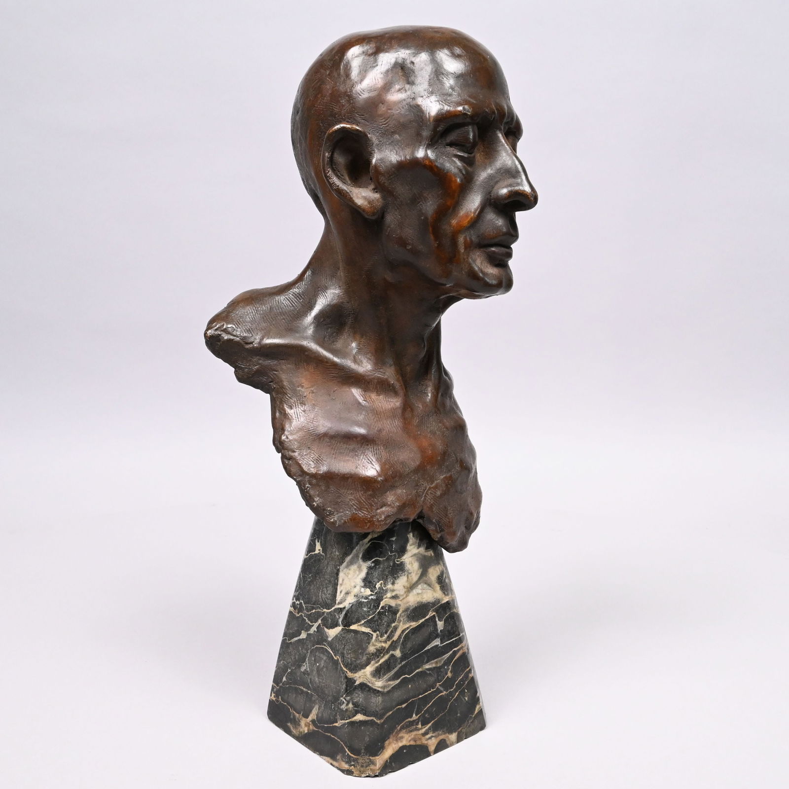 Patinated-Bronze Bust of an Elderly Man (1 of 8)
