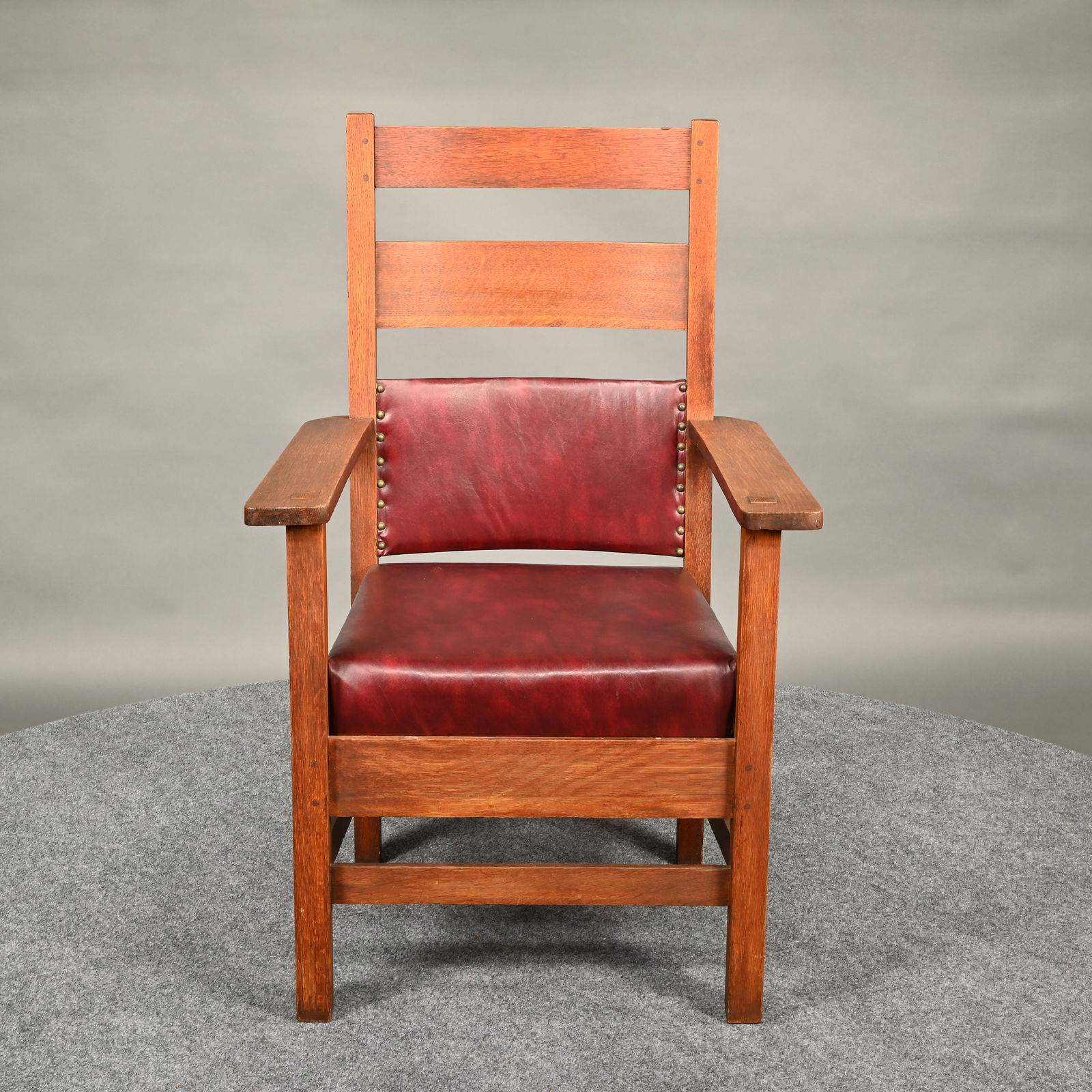 Arts & Crafts Oak Armchair - 2