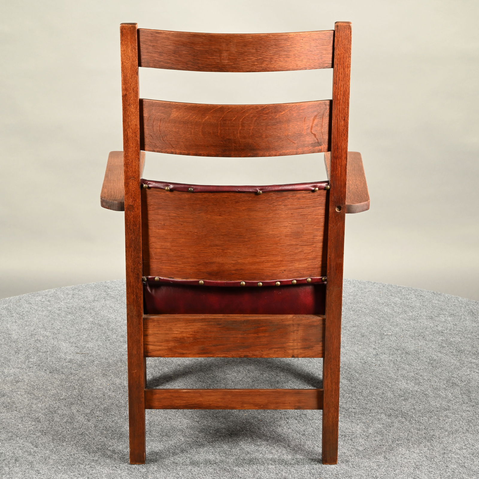 Arts & Crafts Oak Armchair - 6