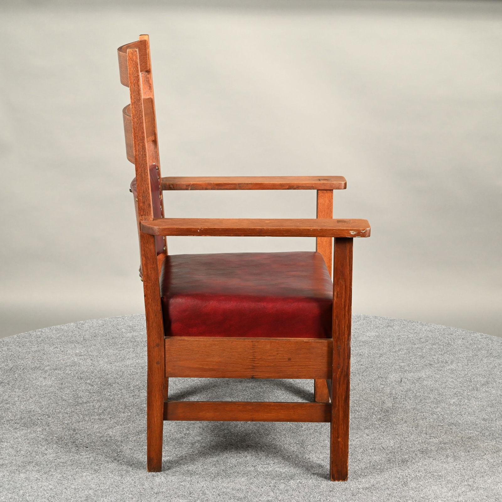 Arts & Crafts Oak Armchair - 8