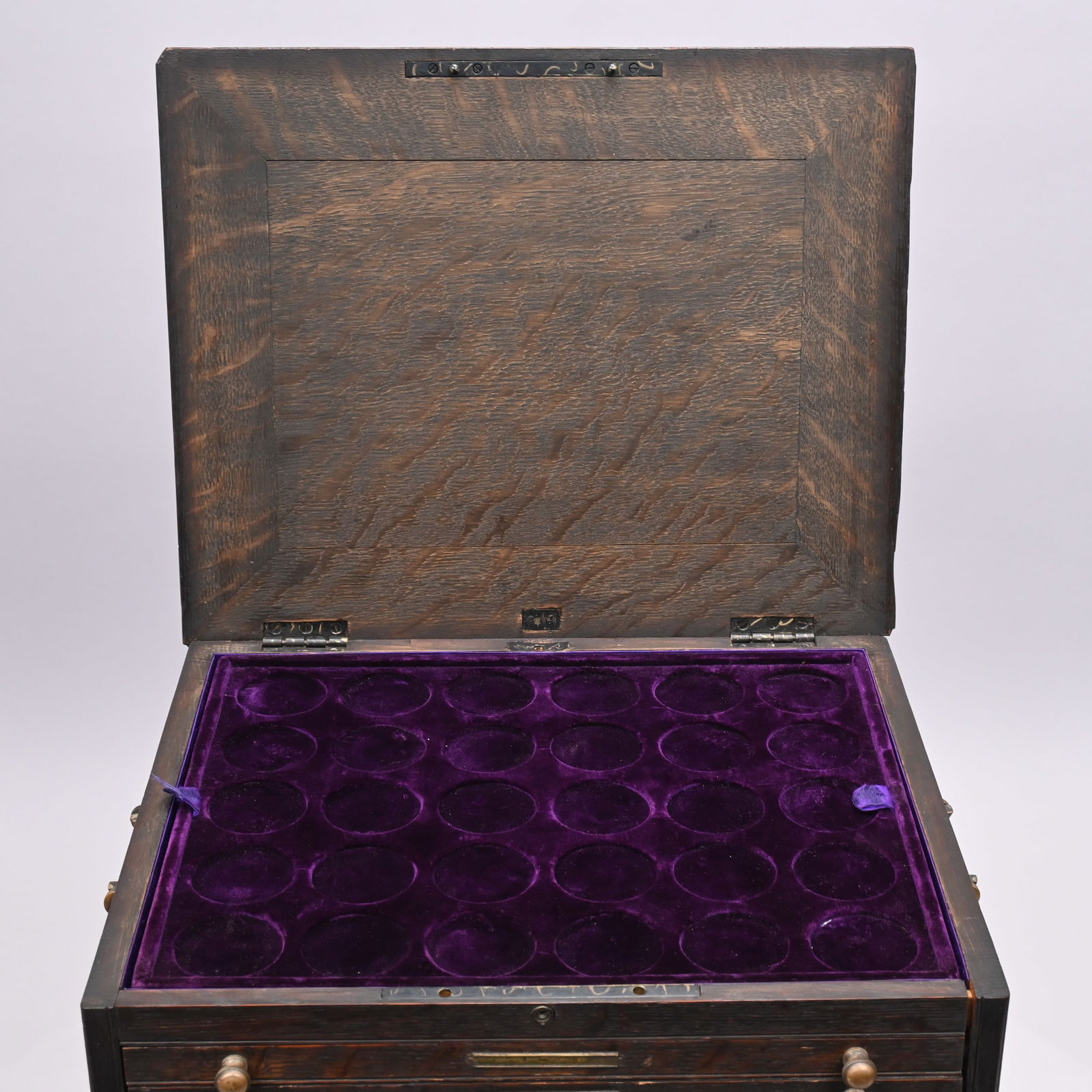 American Oak Watchmakers Cabinet - 5