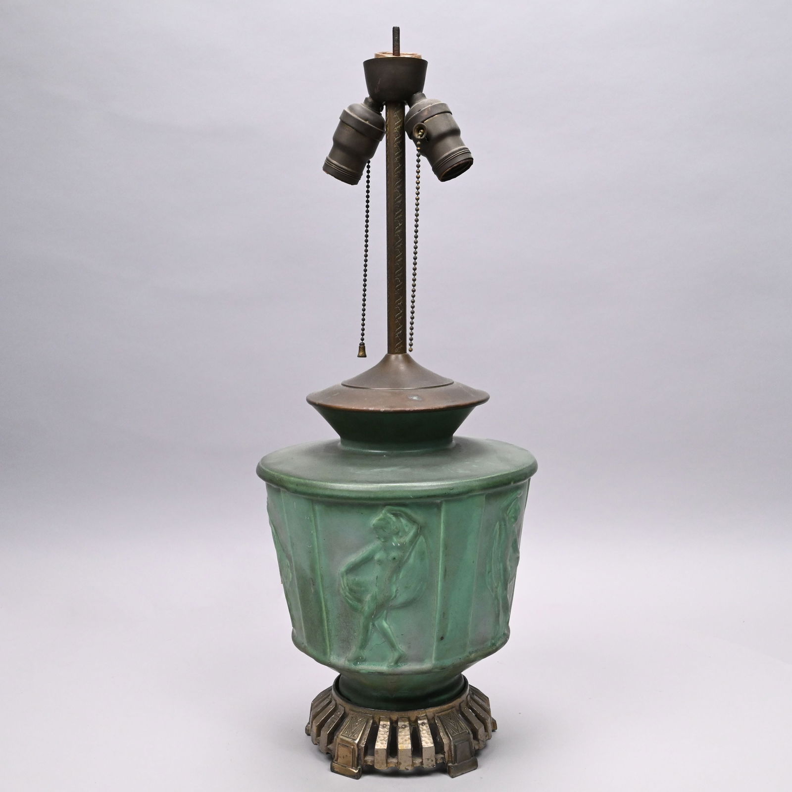 Art Deco Pottery Table Lamp, Muncie Pottery - 2