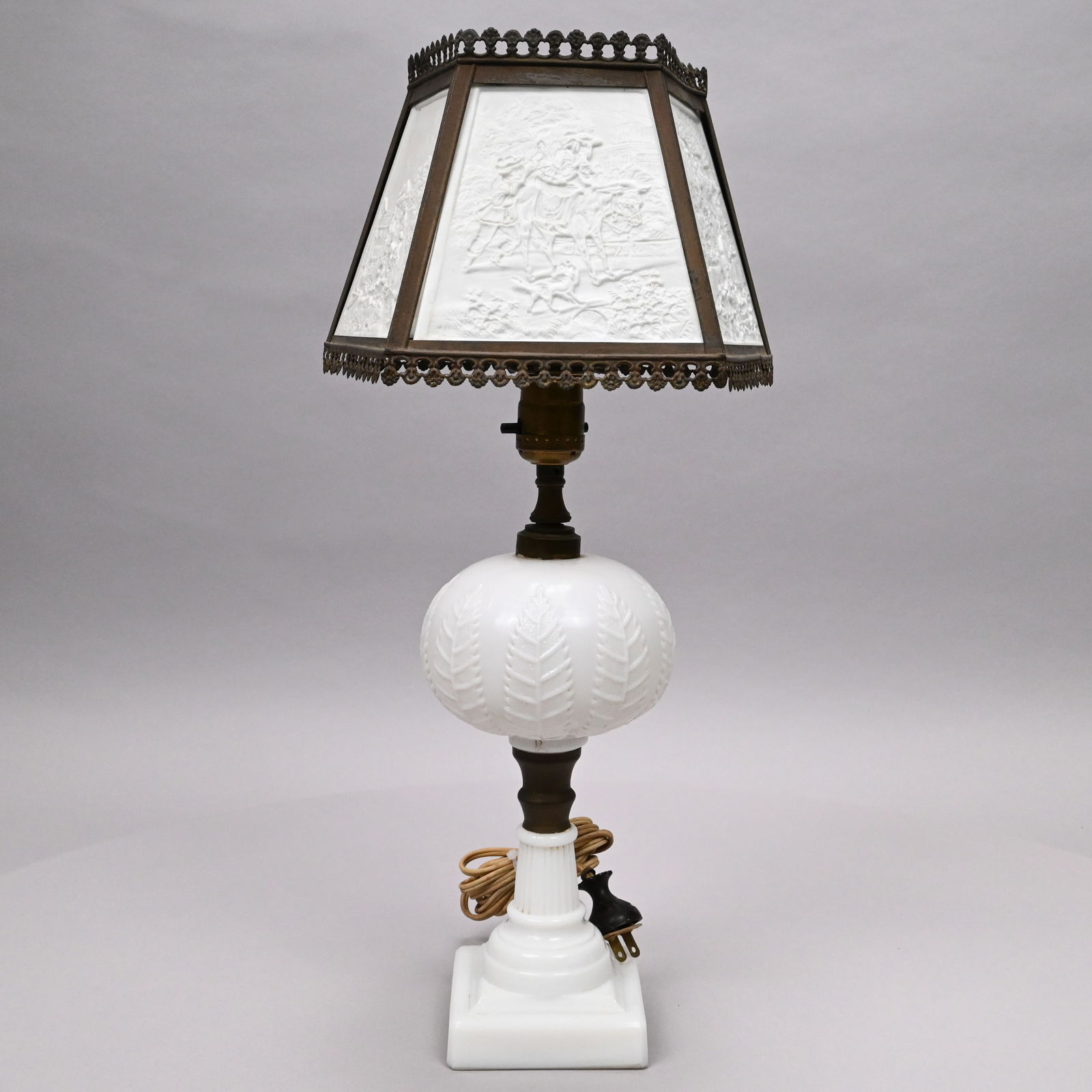 White Glass Fluid Lamp with PPM Lithophane Shade (1 of 12)