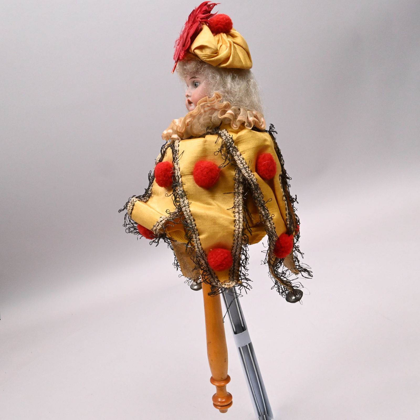 German Spinning Jester Marotte Stick Puppet - 2