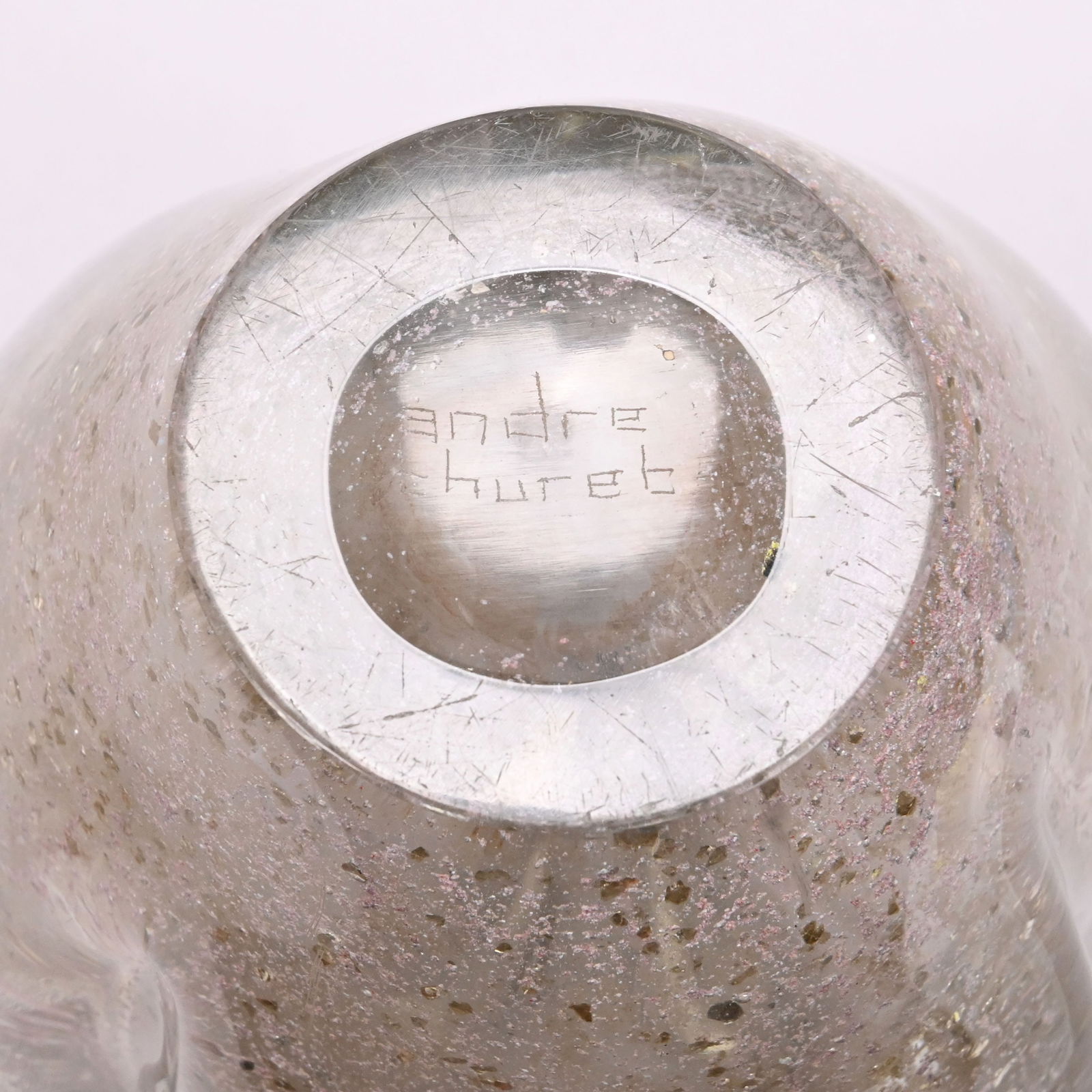 Andre Thuret - Blown and Shaped Glass Vase - 5