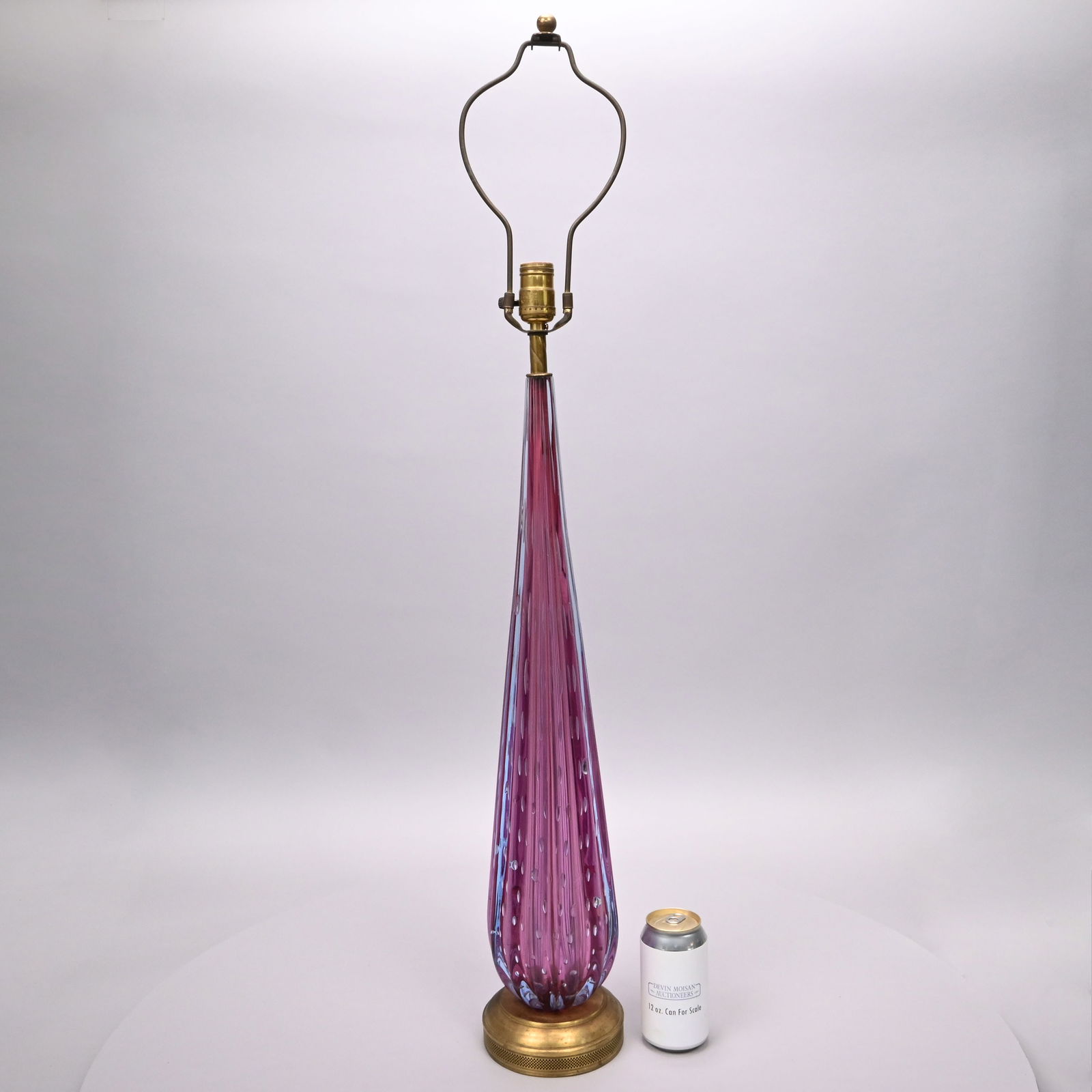 Murano Glass Controlled Bubble Table Lamp Base - 5