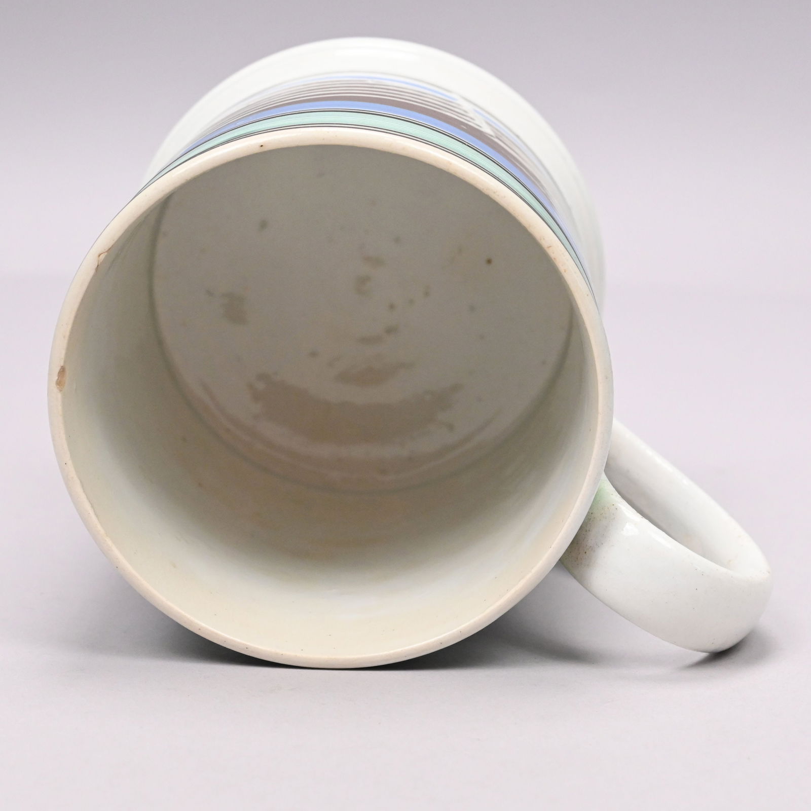 British Pearlware Mochaware Quart Mug - 5