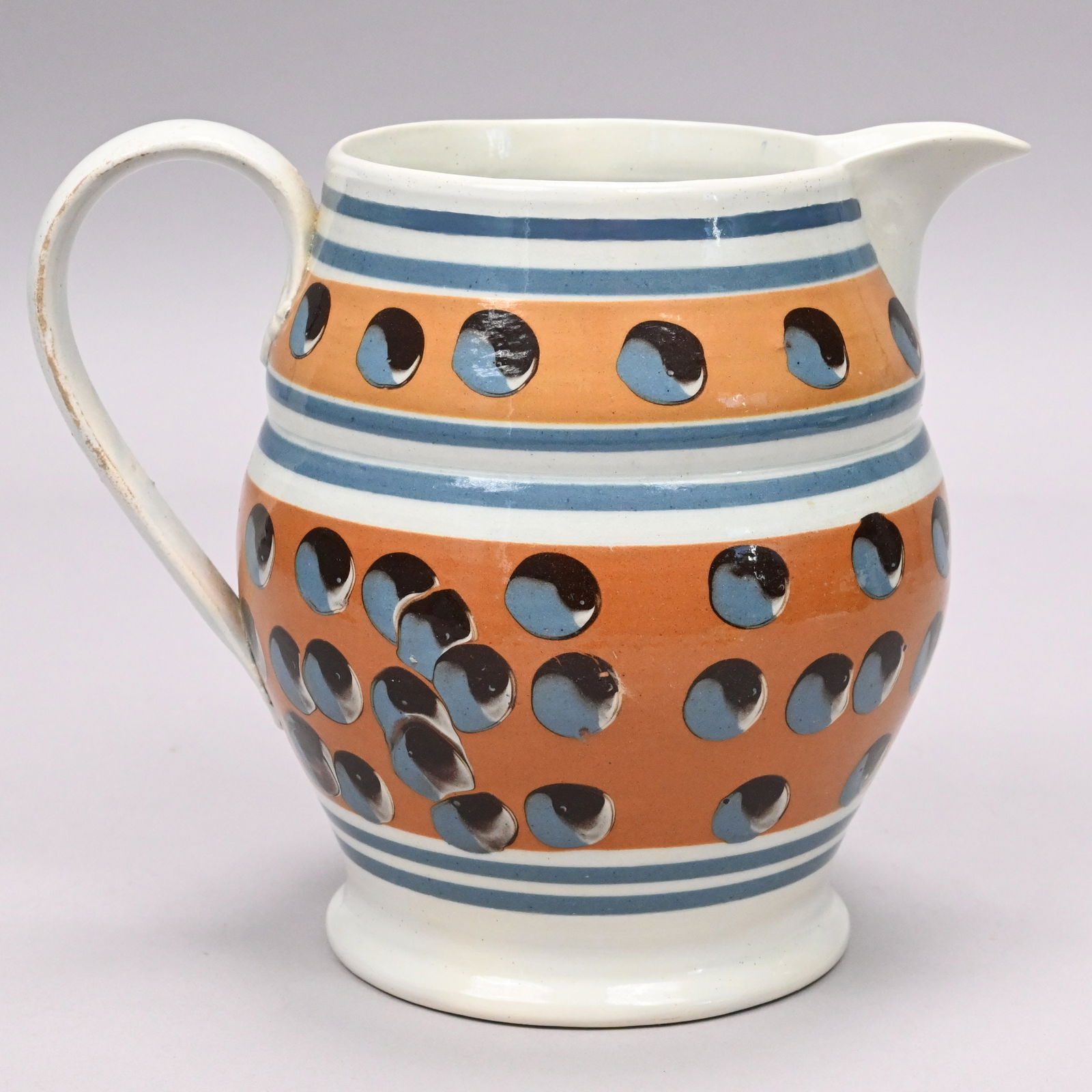 British Pearlware Mochaware Jug (1 of 6)