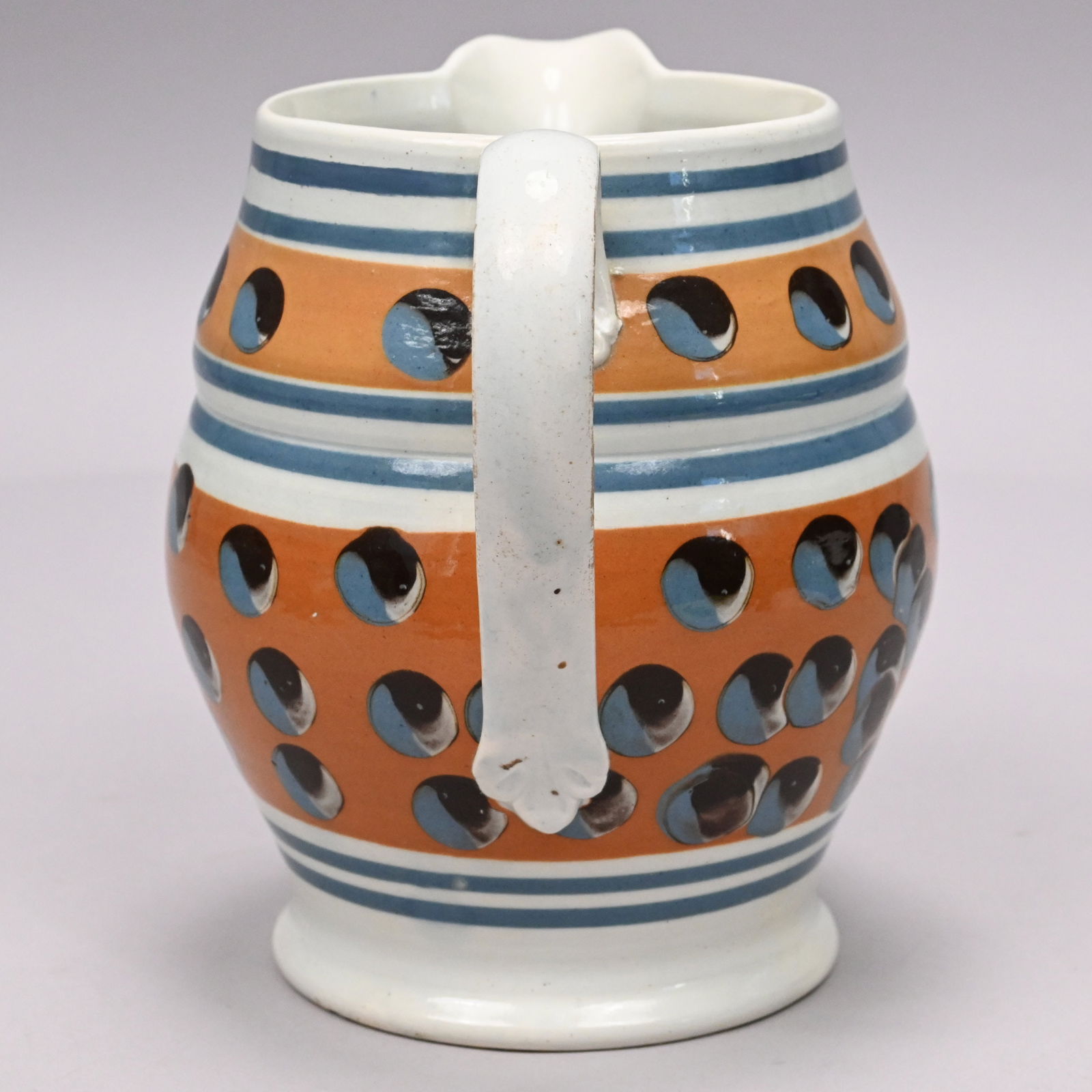 British Pearlware Mochaware Jug - 4