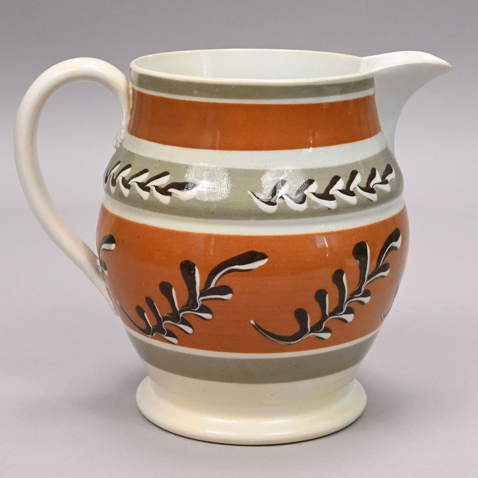 British Pearlware Mochaware Jug (1 of 6)