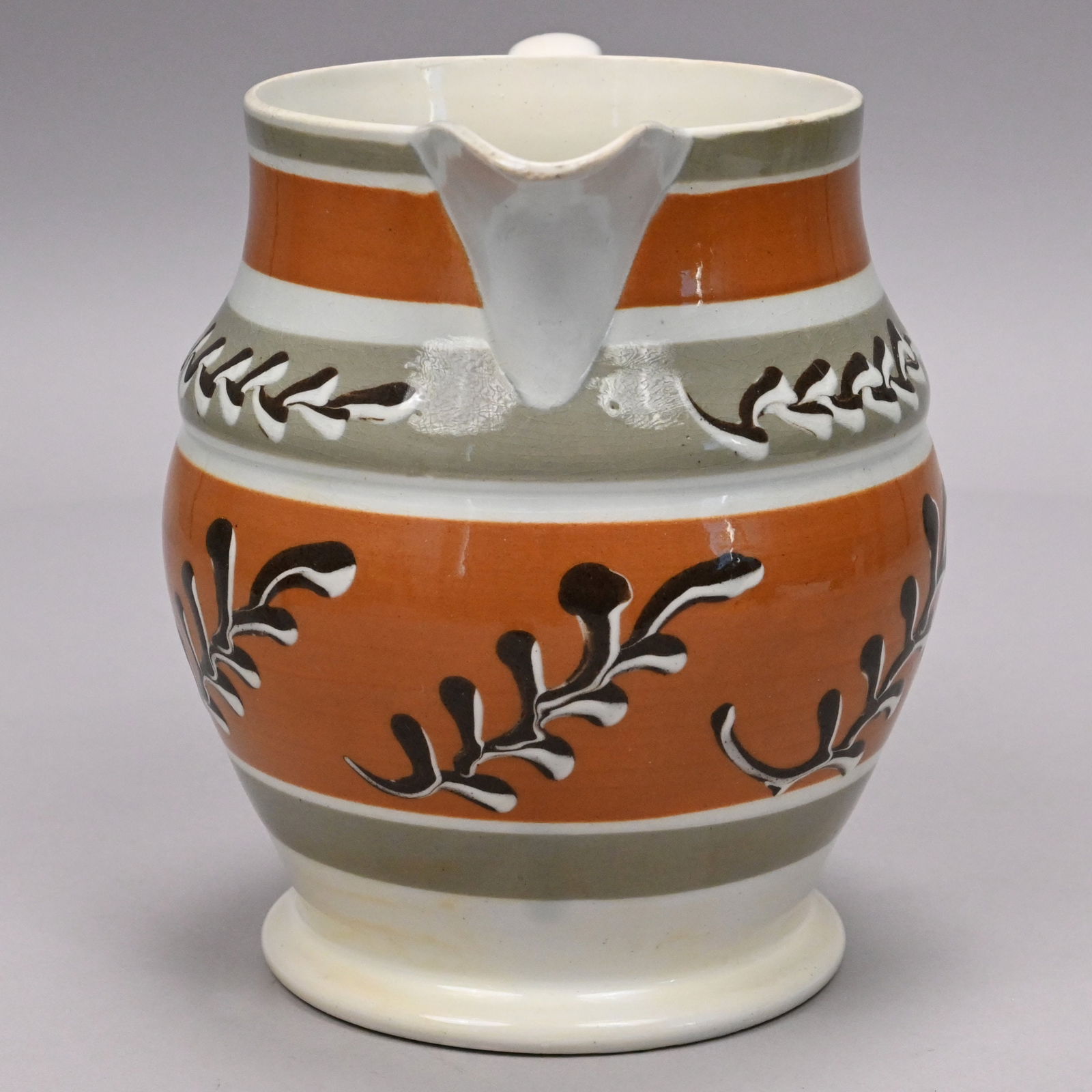 British Pearlware Mochaware Jug - 2