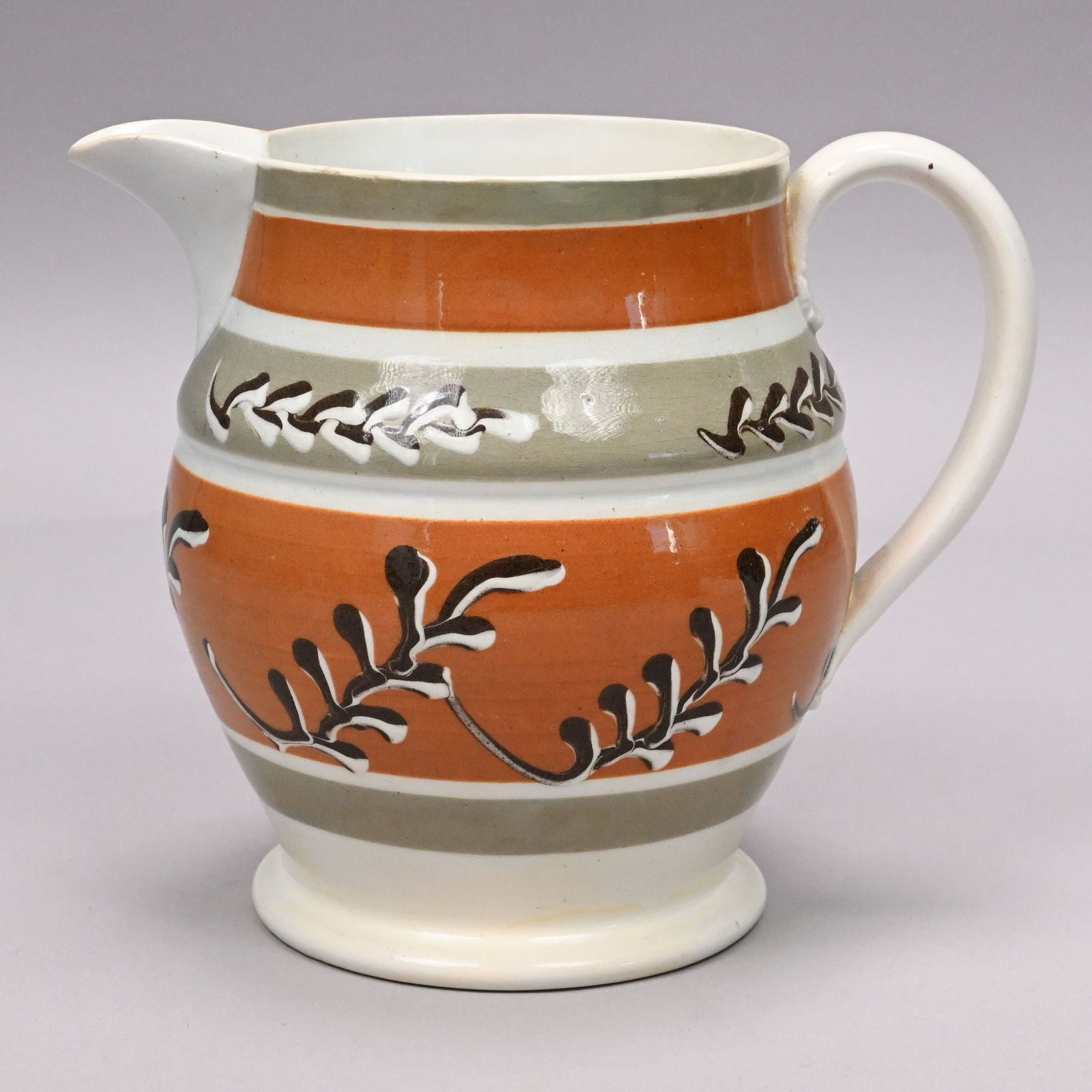 British Pearlware Mochaware Jug - 3