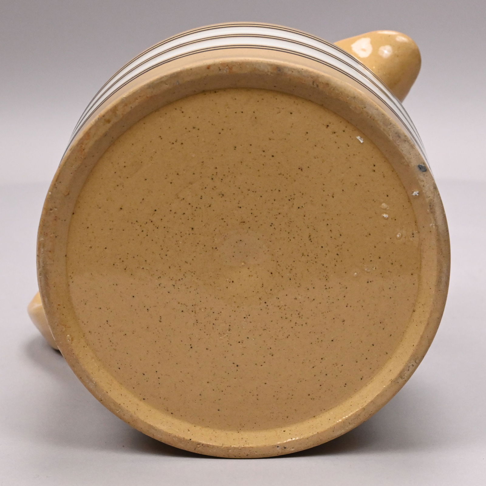 Yellowware Dendritic Slip-Banded Mochaware Jug - 6