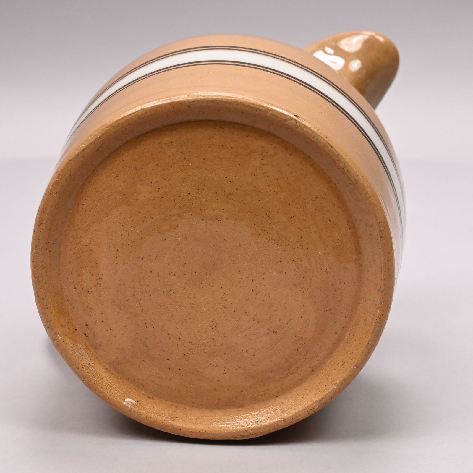 Two Yellowware Dendritic Slip-Banded MochawareJugs - 7