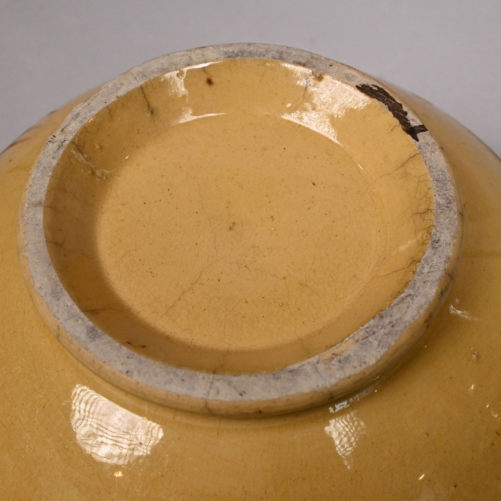 Yellowware Dendritic Mochaware Jug & Bowl - 8