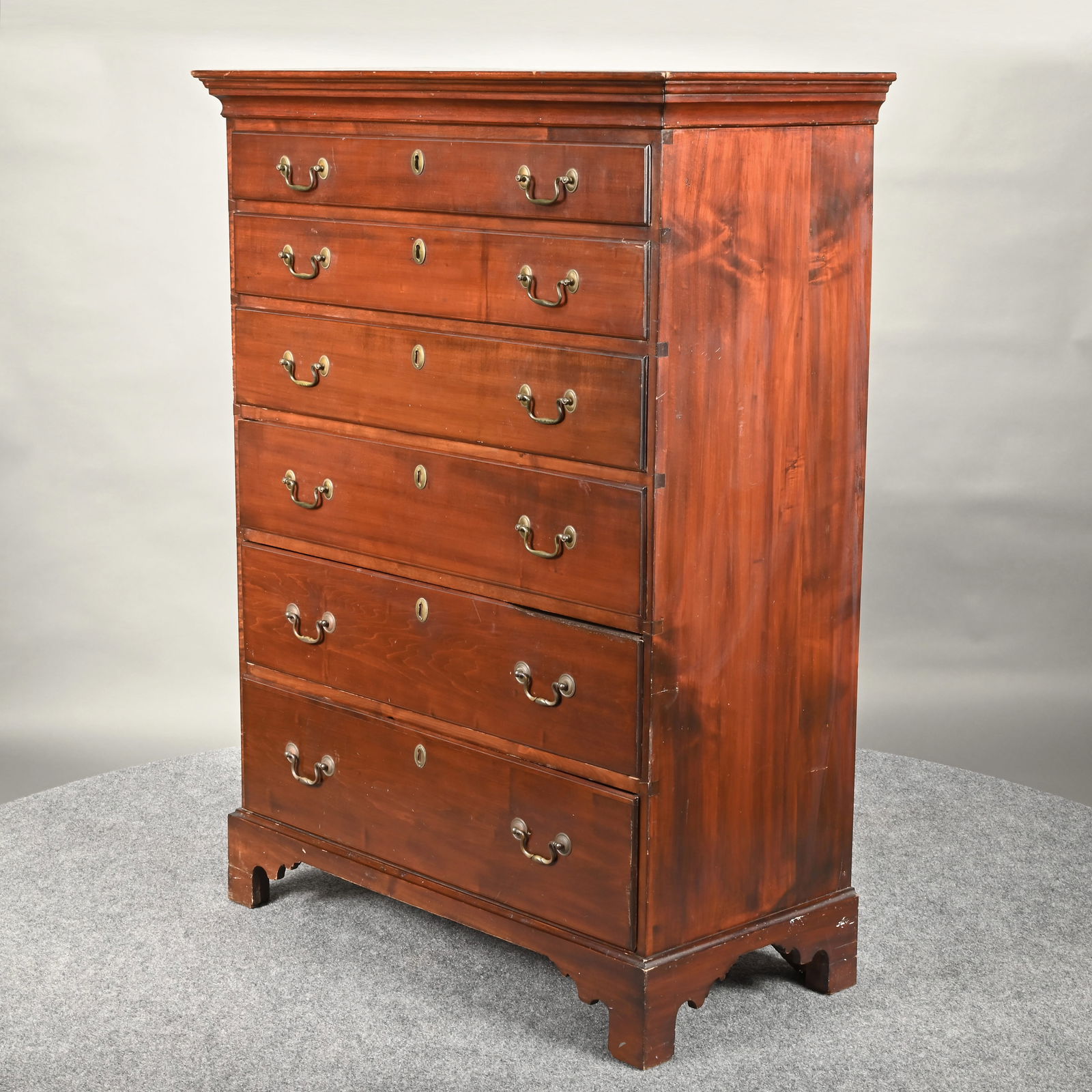 New England Chippendale Maple Tall Chest - 3