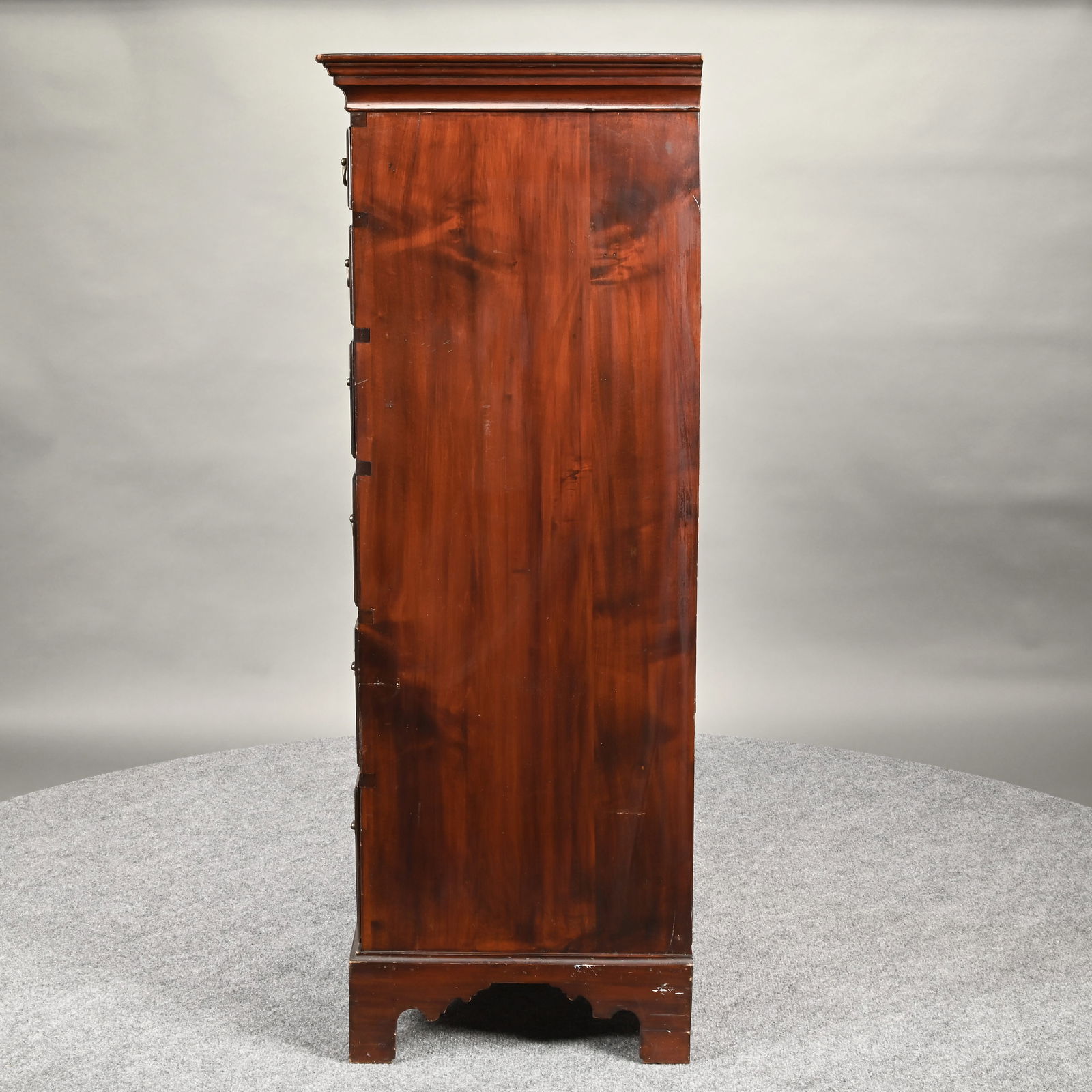 New England Chippendale Maple Tall Chest - 4