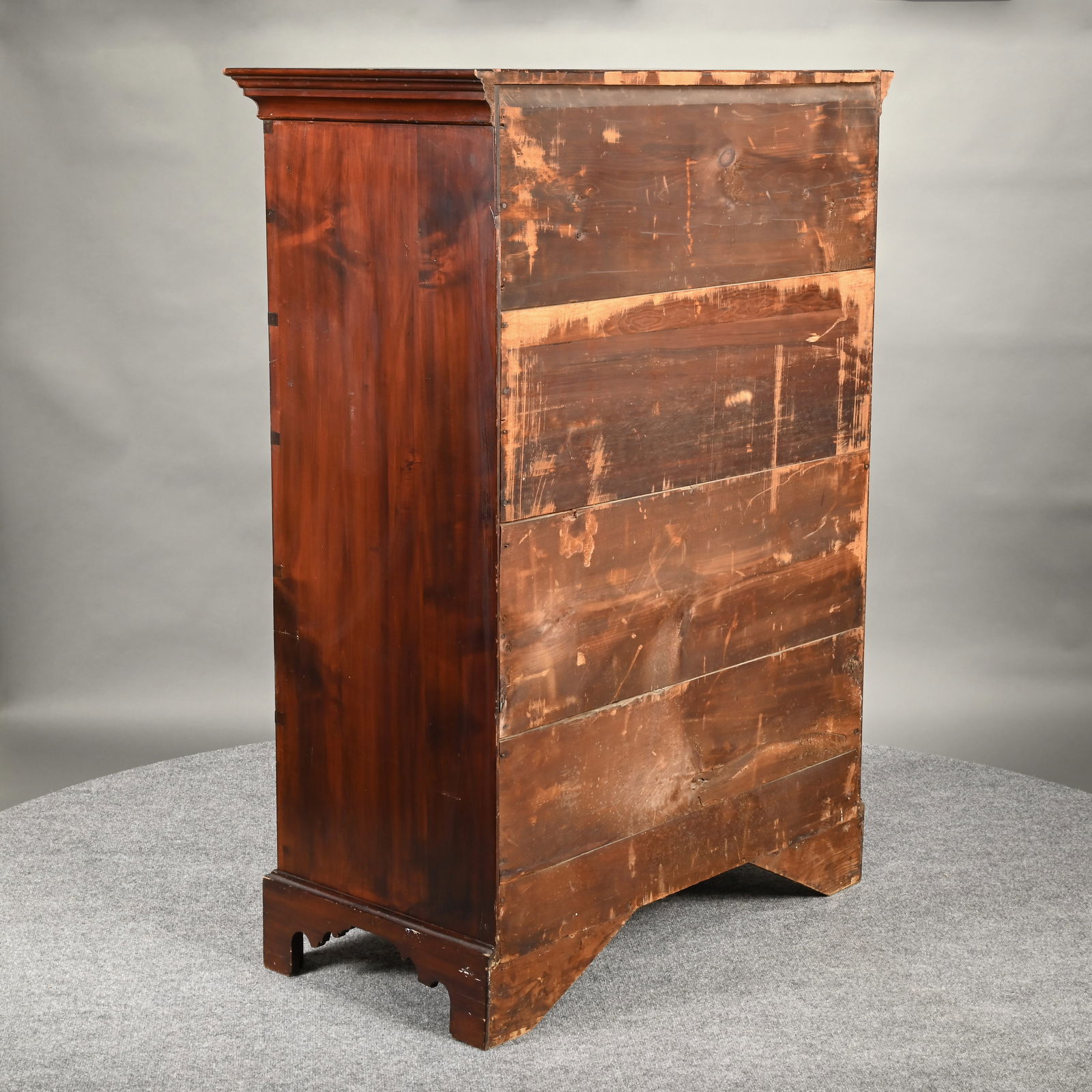 New England Chippendale Maple Tall Chest - 5