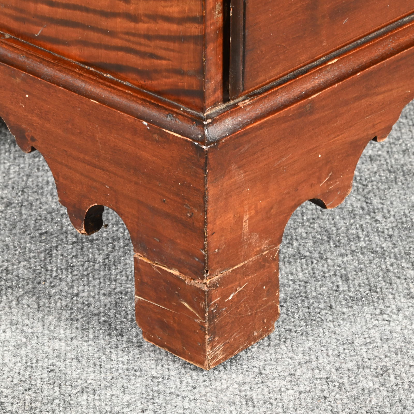 New England Chippendale Maple Tall Chest - 9