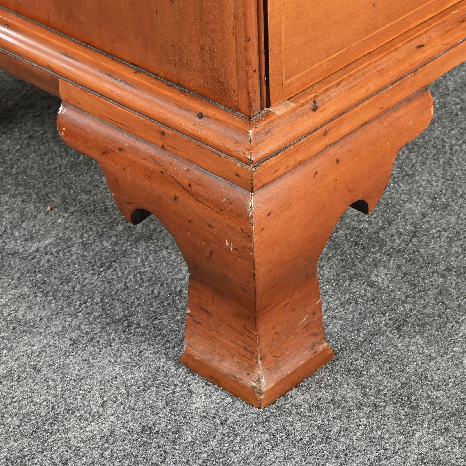 Connecticut Chippendale Inlaid Cherry Desk - 11