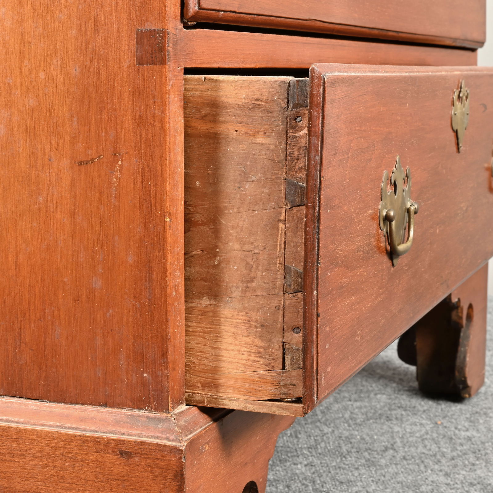 New England Chippendale Maple Chest - 10