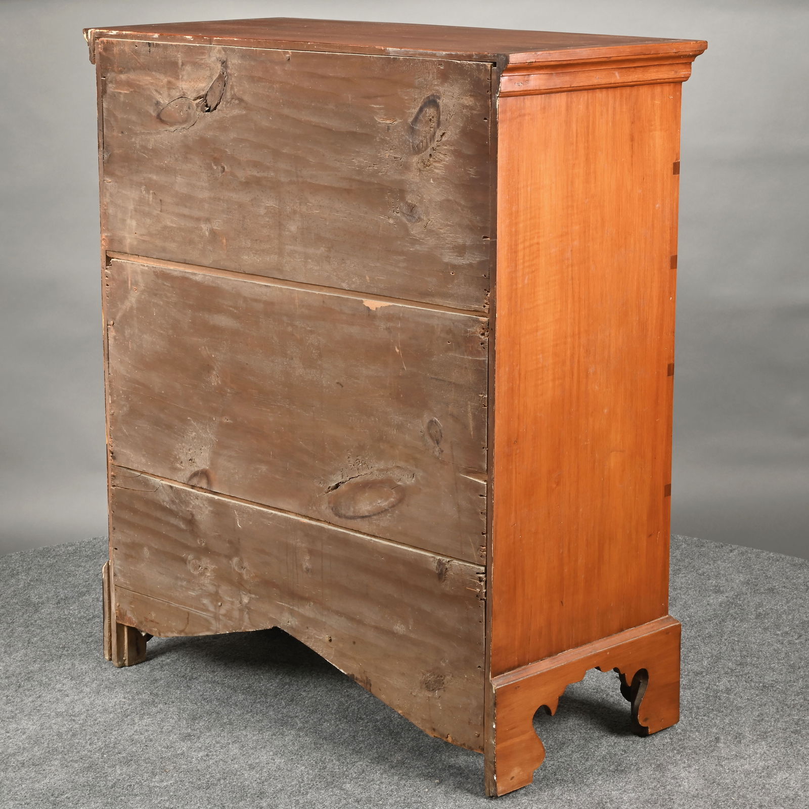 New England Chippendale Maple Chest - 7