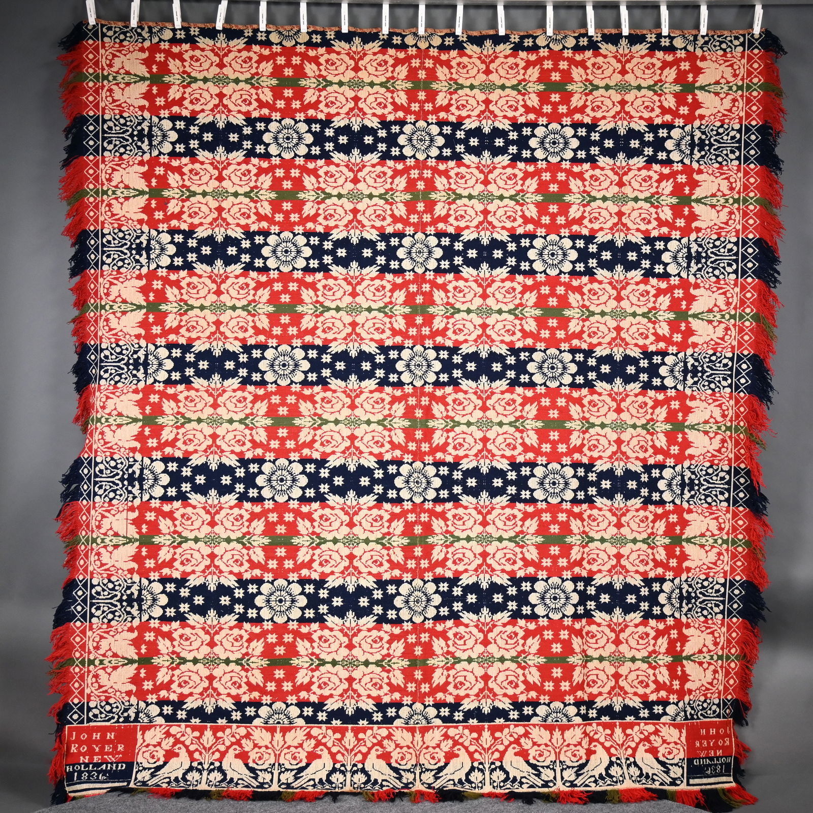 Lancaster County, Pennsylvania Jacquard Coverlet (1 of 10)